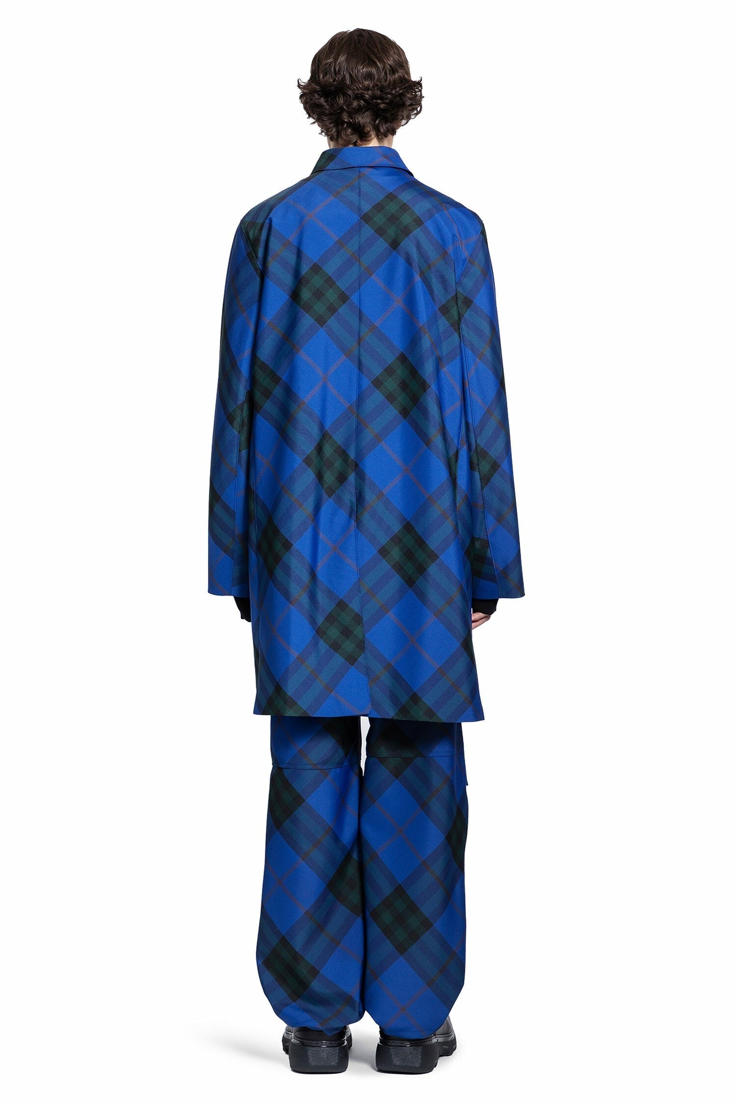 Mid-Length Check Car Coat