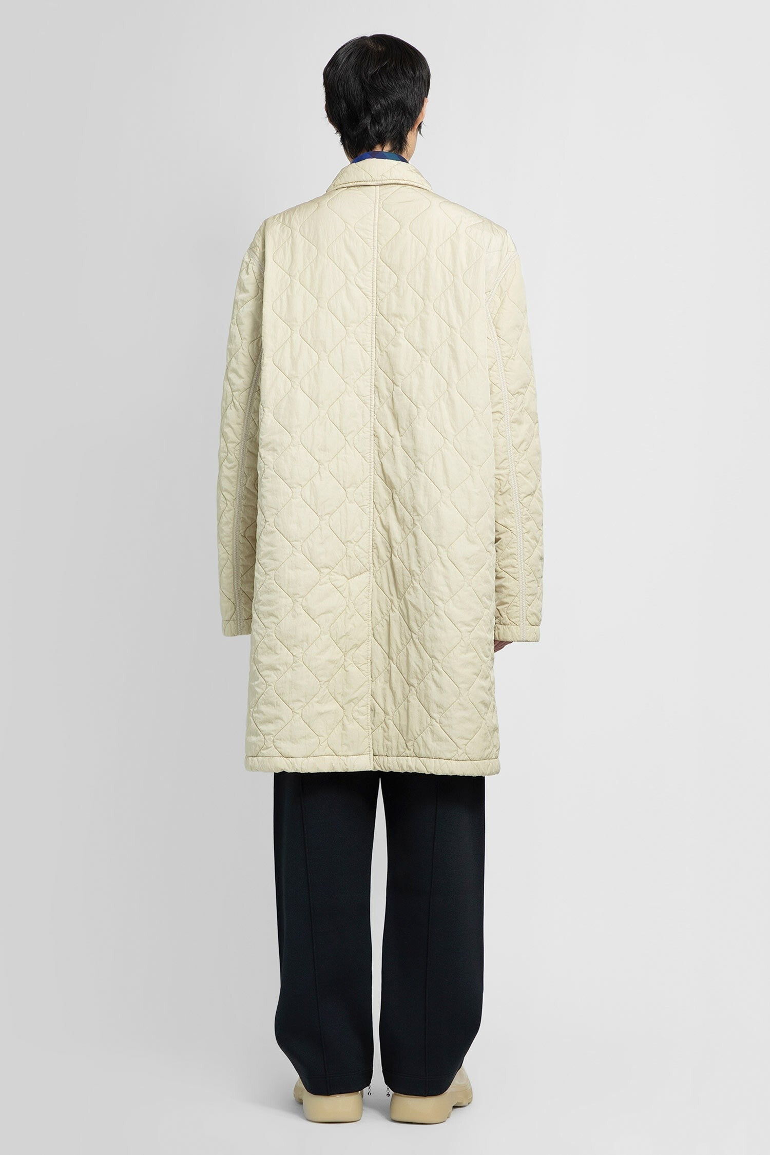 Mid-Length Quilted Nylon Car Coat