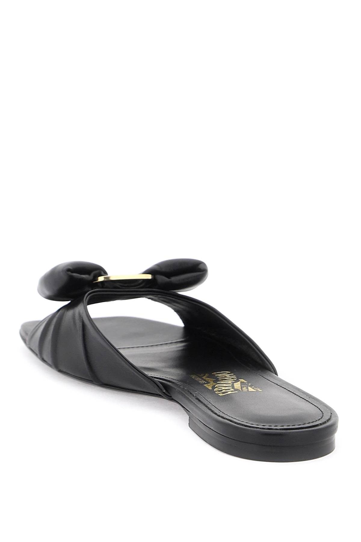 "Nappa Slides With Bow Detail"