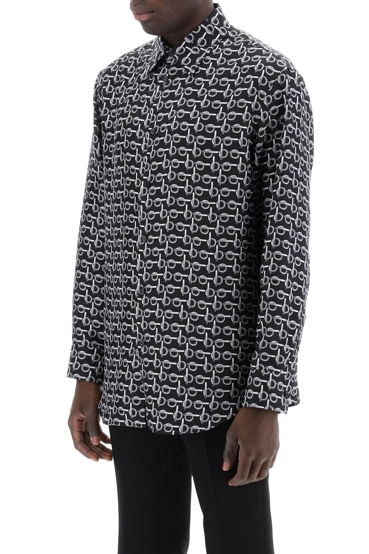"oversized silk poplin shirt