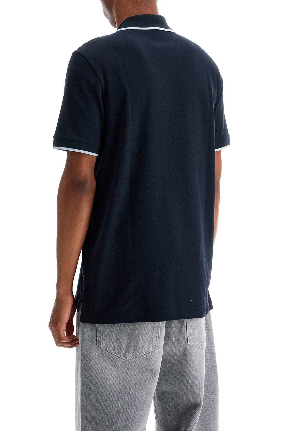 parlay polo shirt with contrast trims