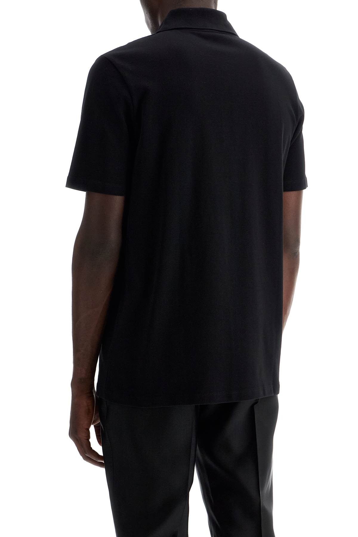 polo shirt with embroidered logo letter