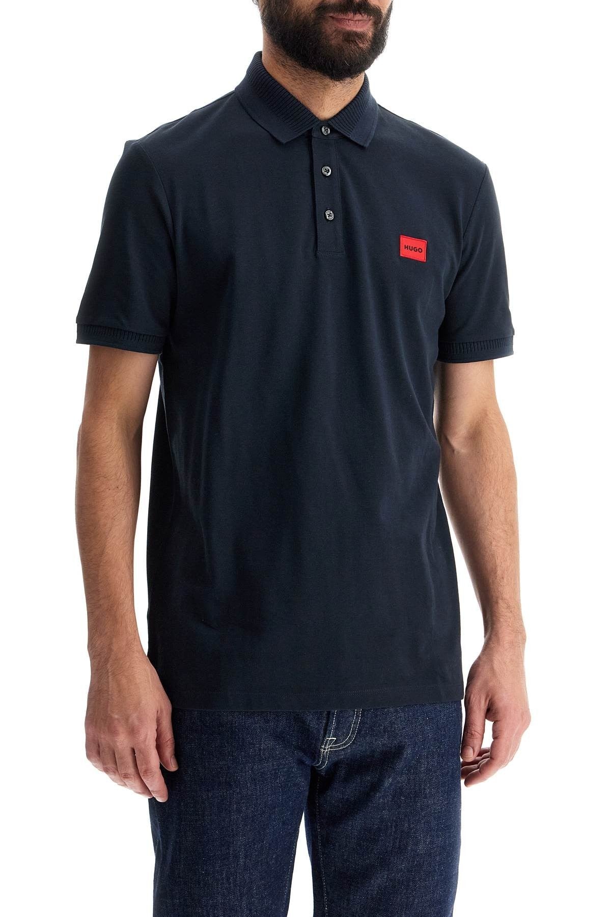 polo shirt with logo label