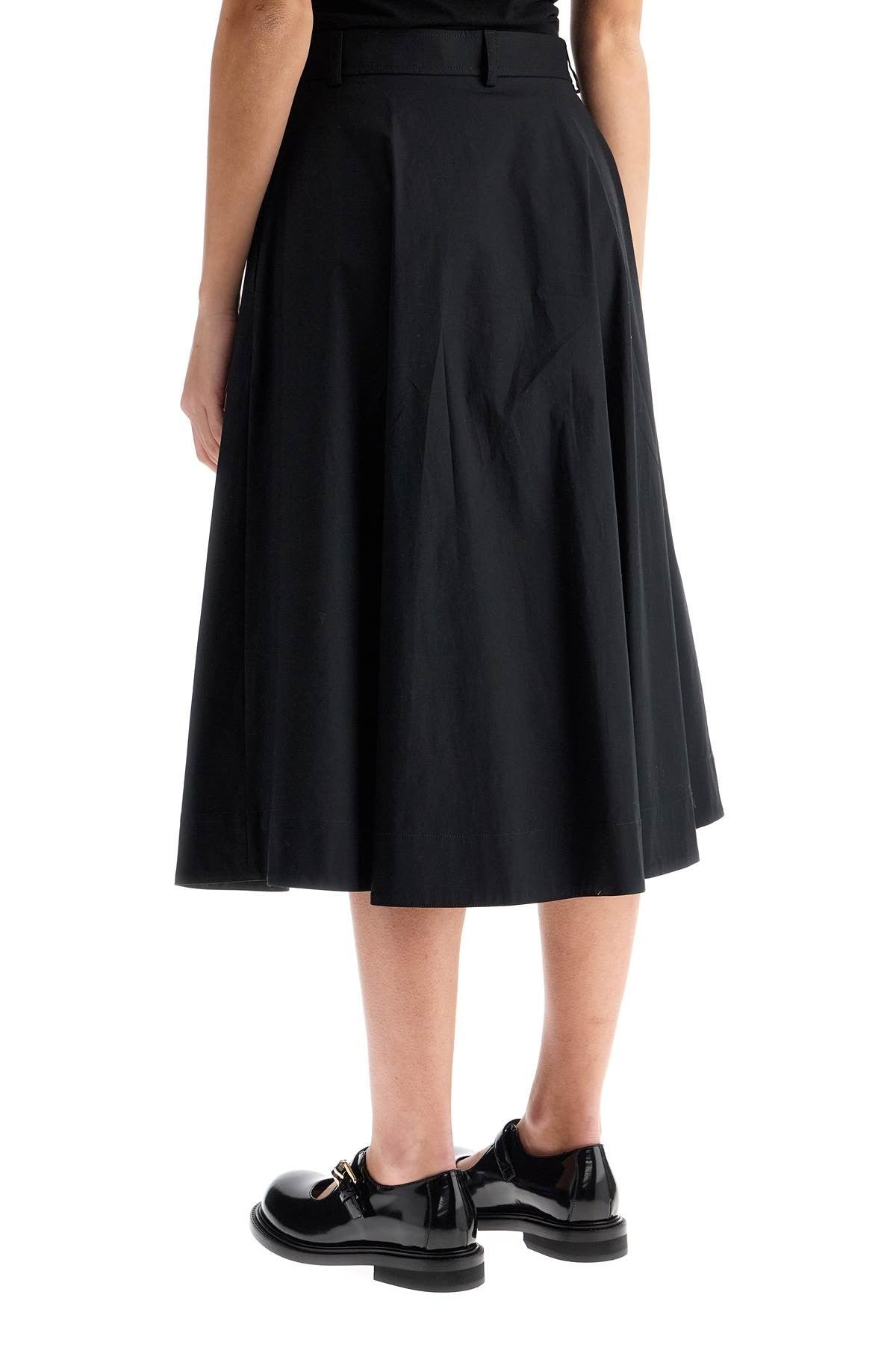 'poplin skirt with buttons'