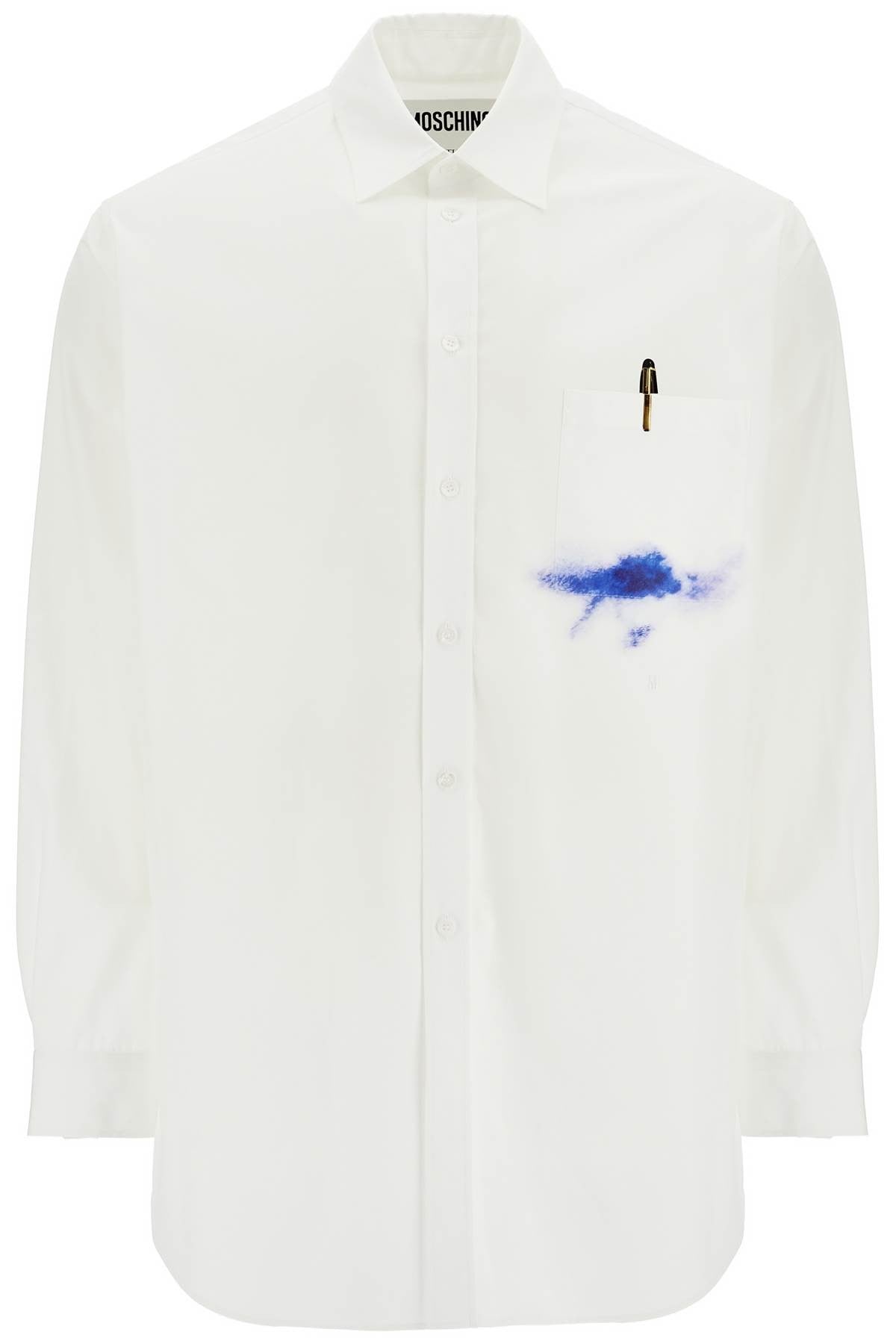 printed pocket shirt with button