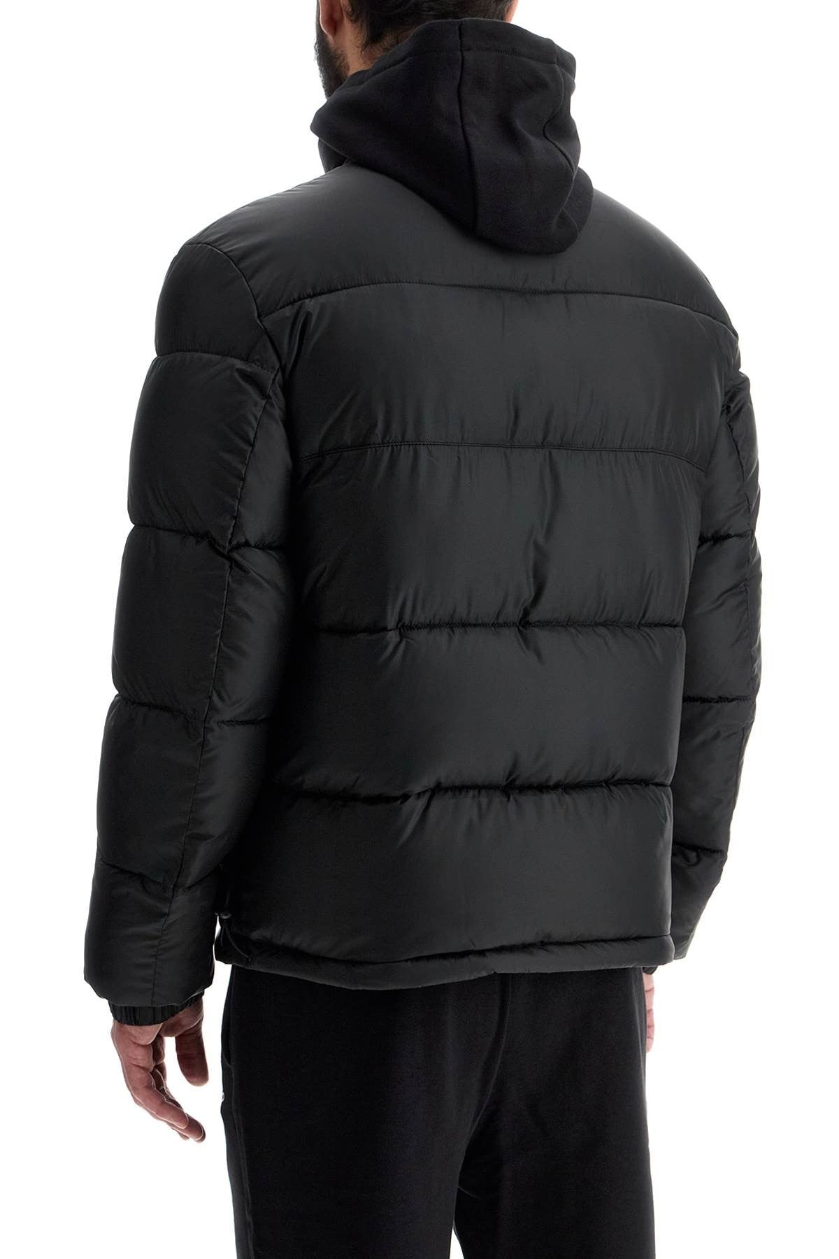 regular fit black puffer jacket