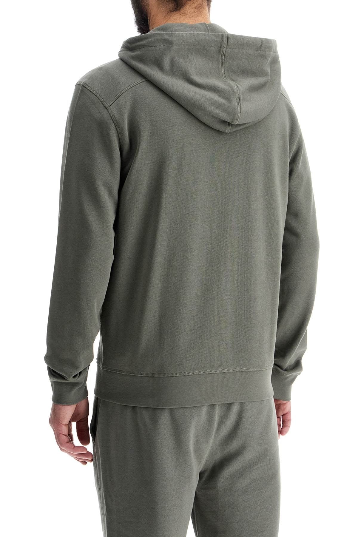 regular fit gray zip-up hoodie