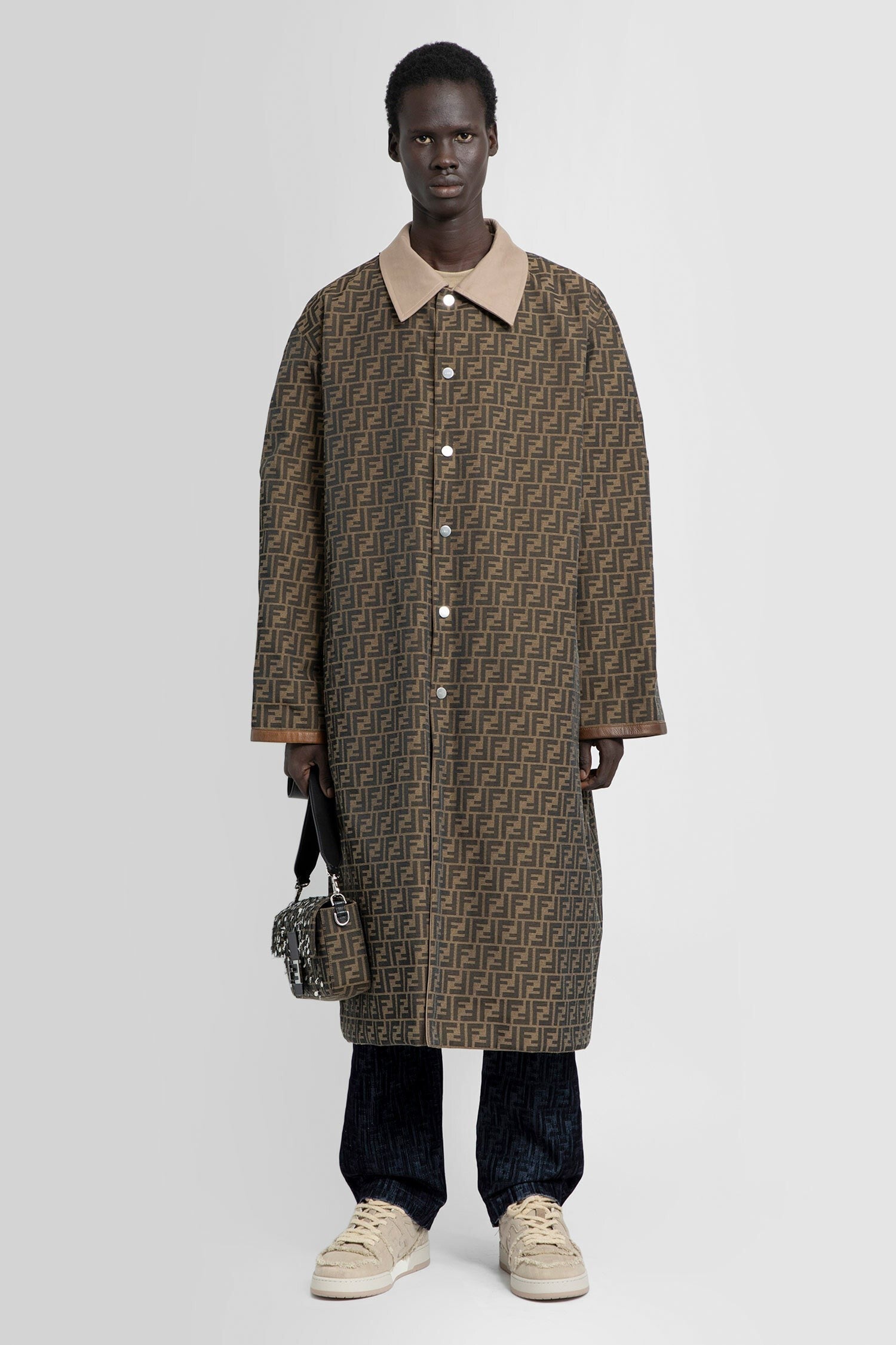 reversible fabric trench coat