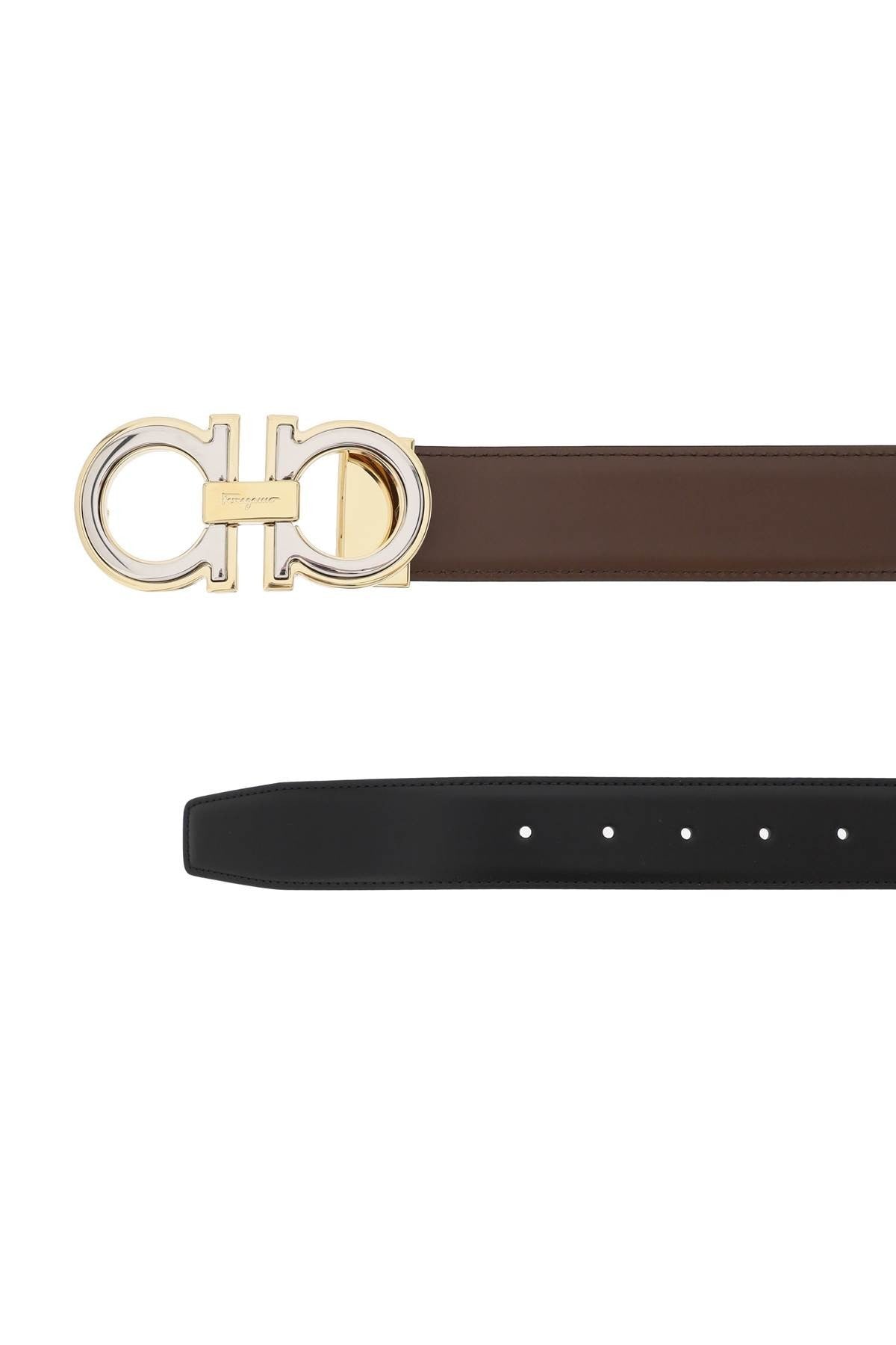 Reversible Gancini Buckle Belt