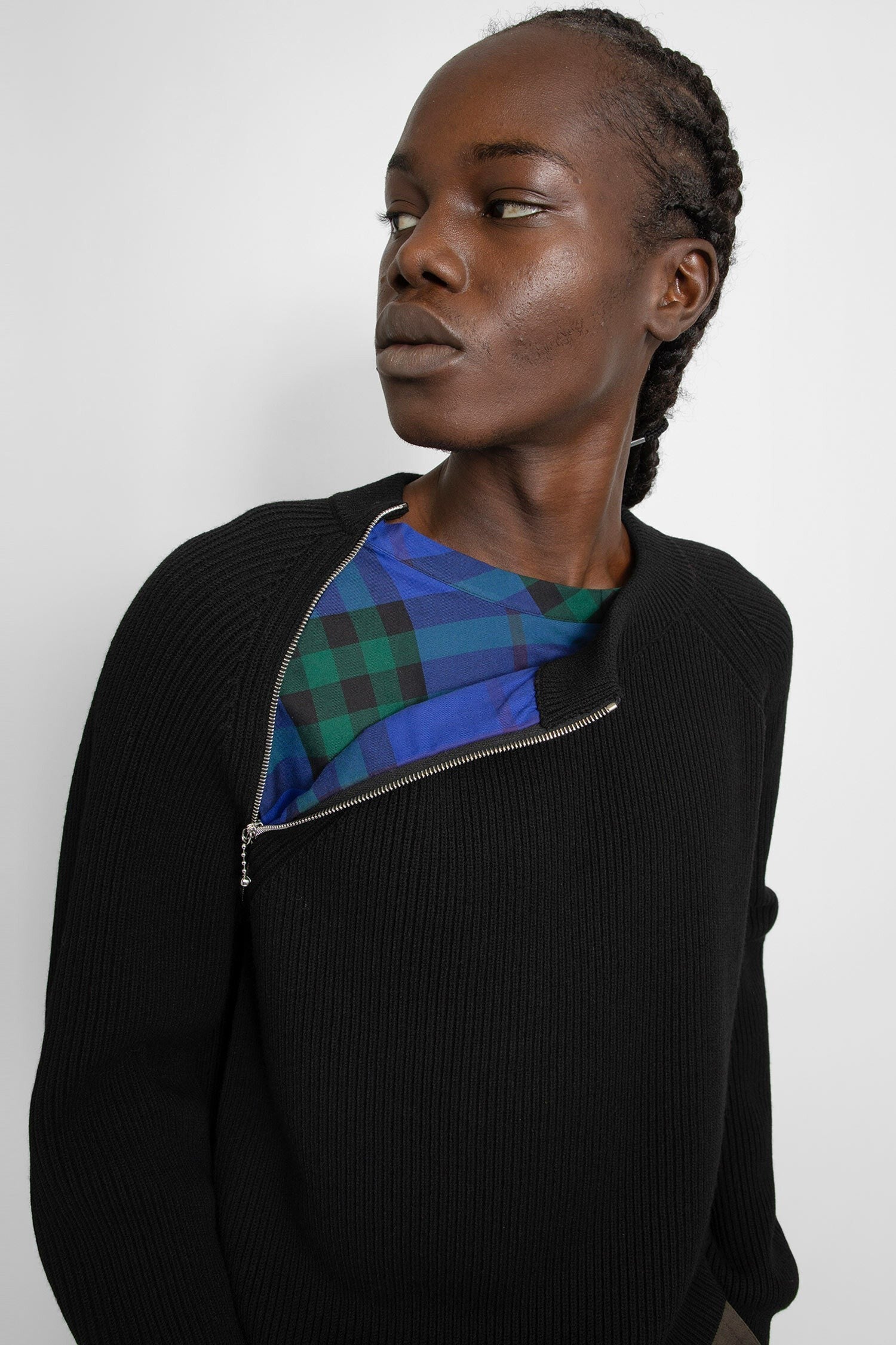 Rib Knit Wool Sweater