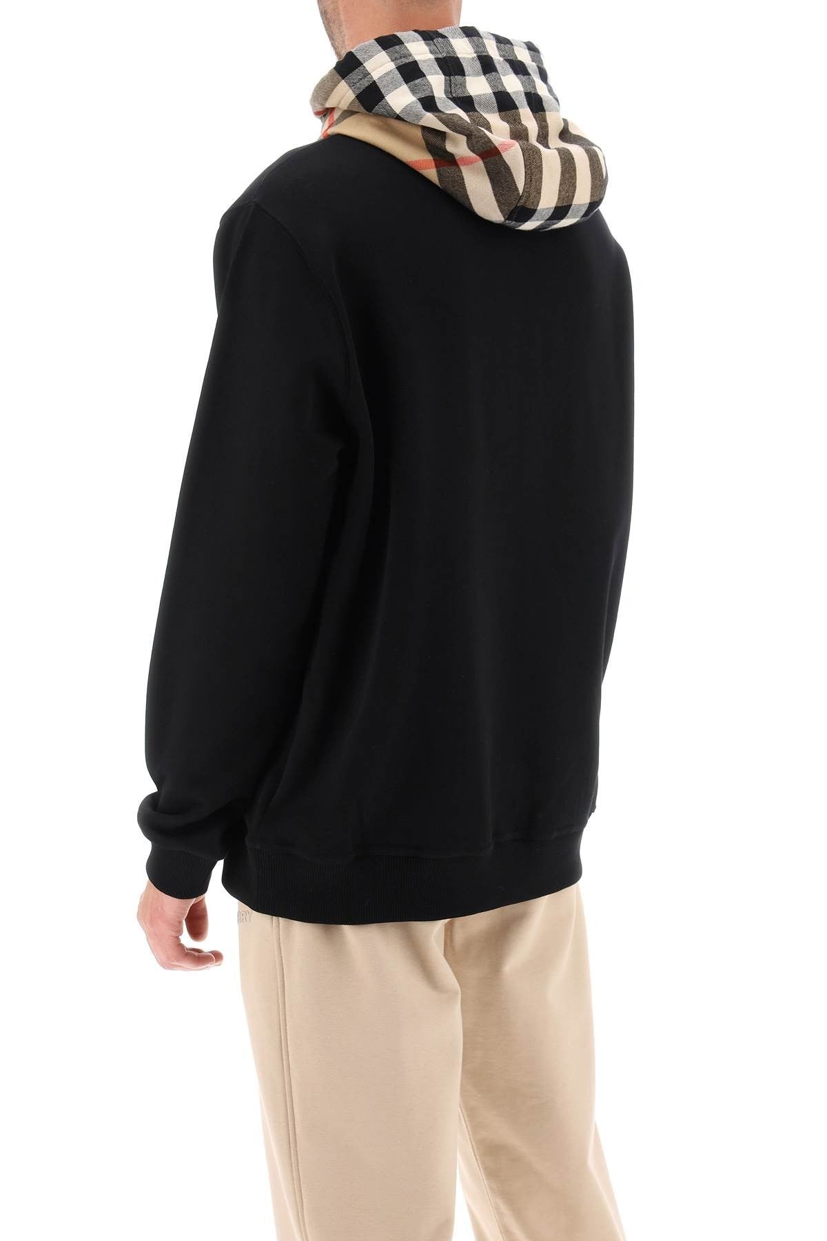 samuel sweatshirt with check hood