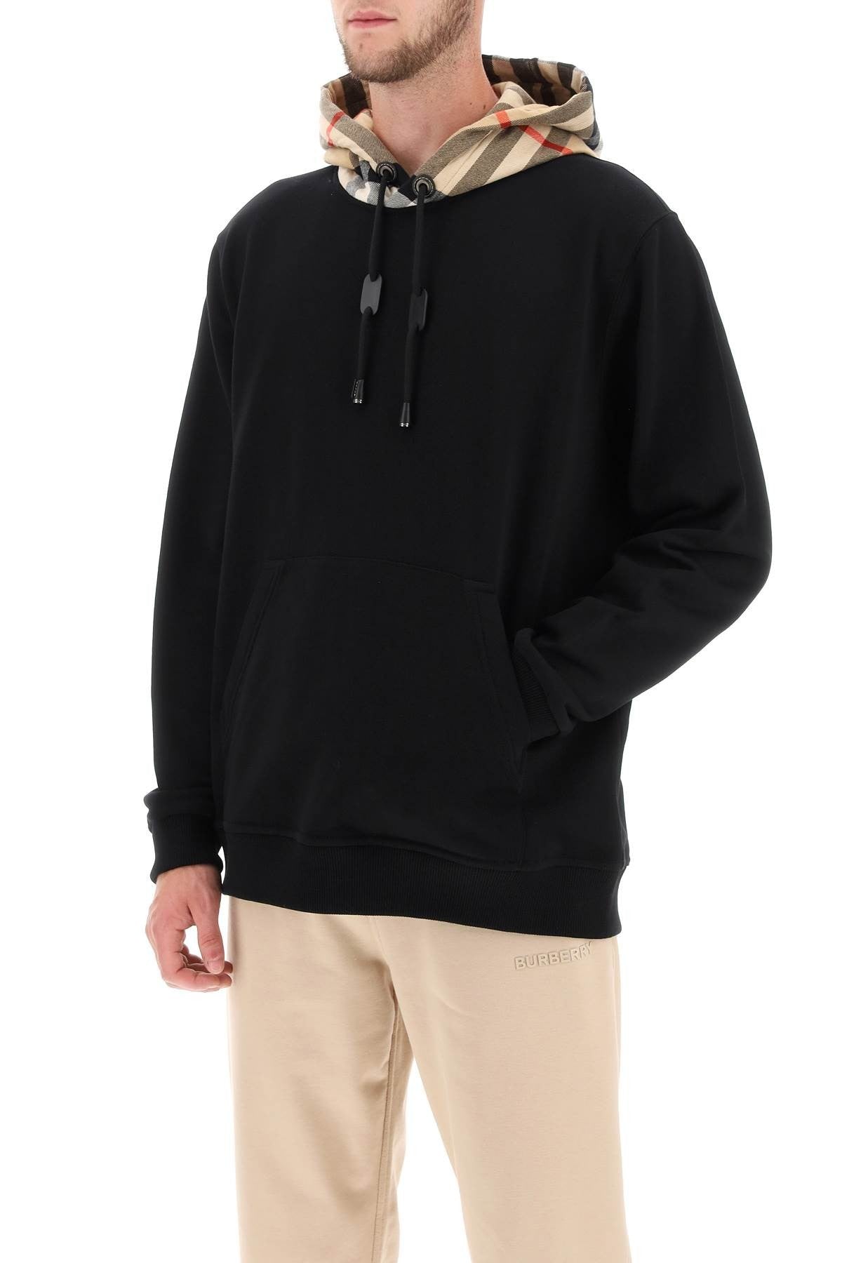 samuel sweatshirt with check hood