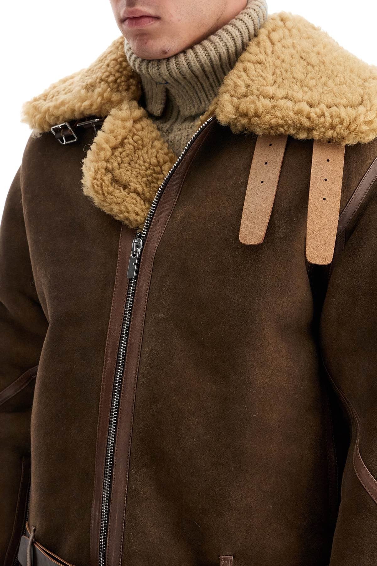 shearling aviator jacket for
