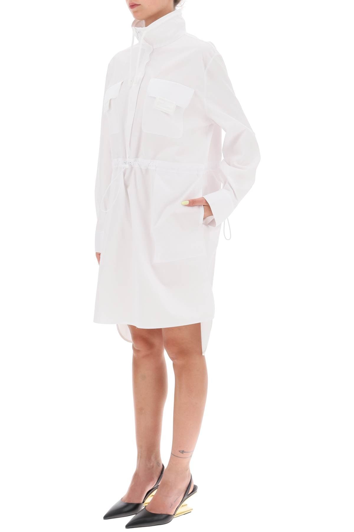 Shirt Dress With Ff Baguette Pockets