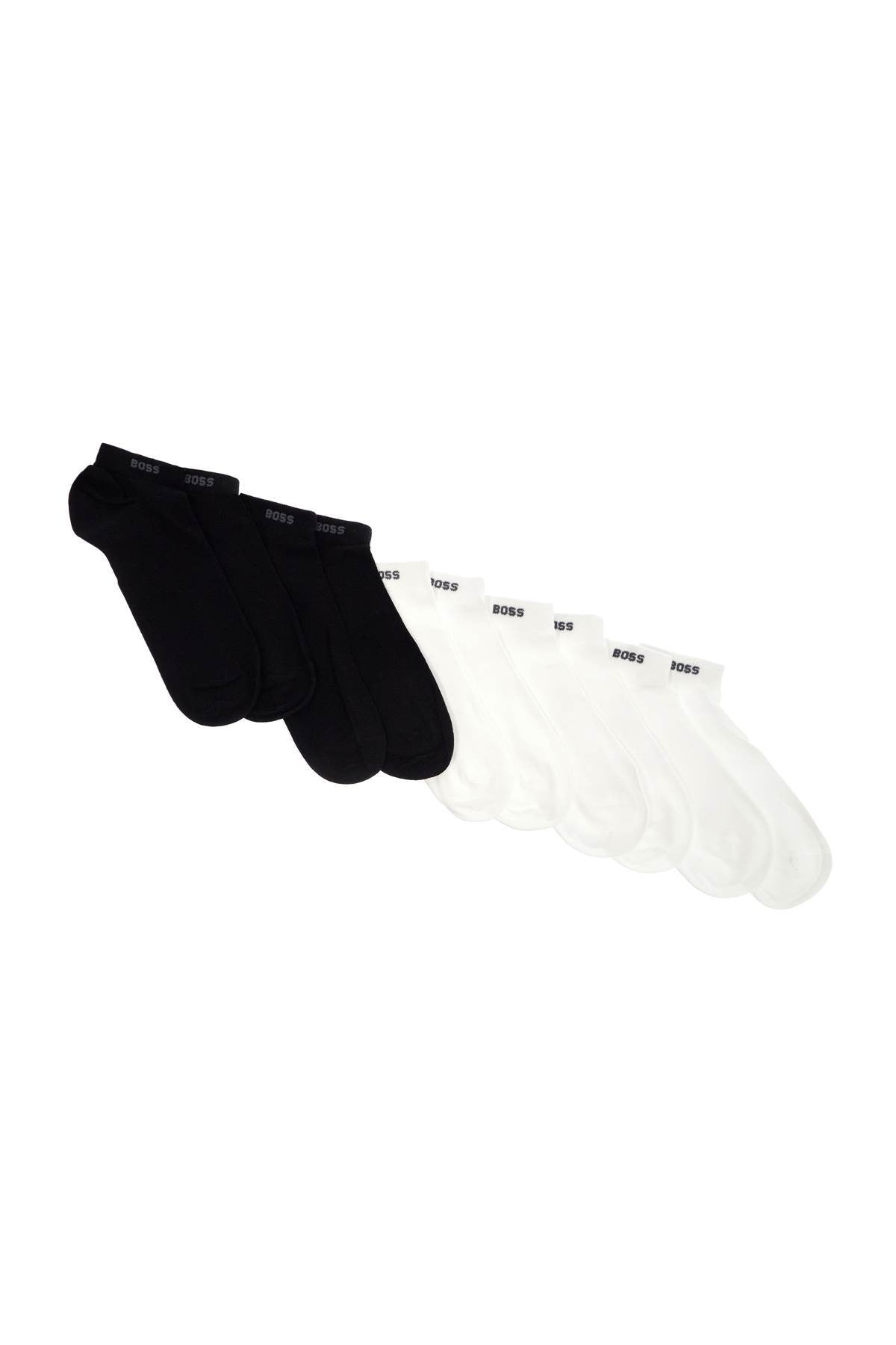 short solid color socks set of 5 pairs black and white cotton