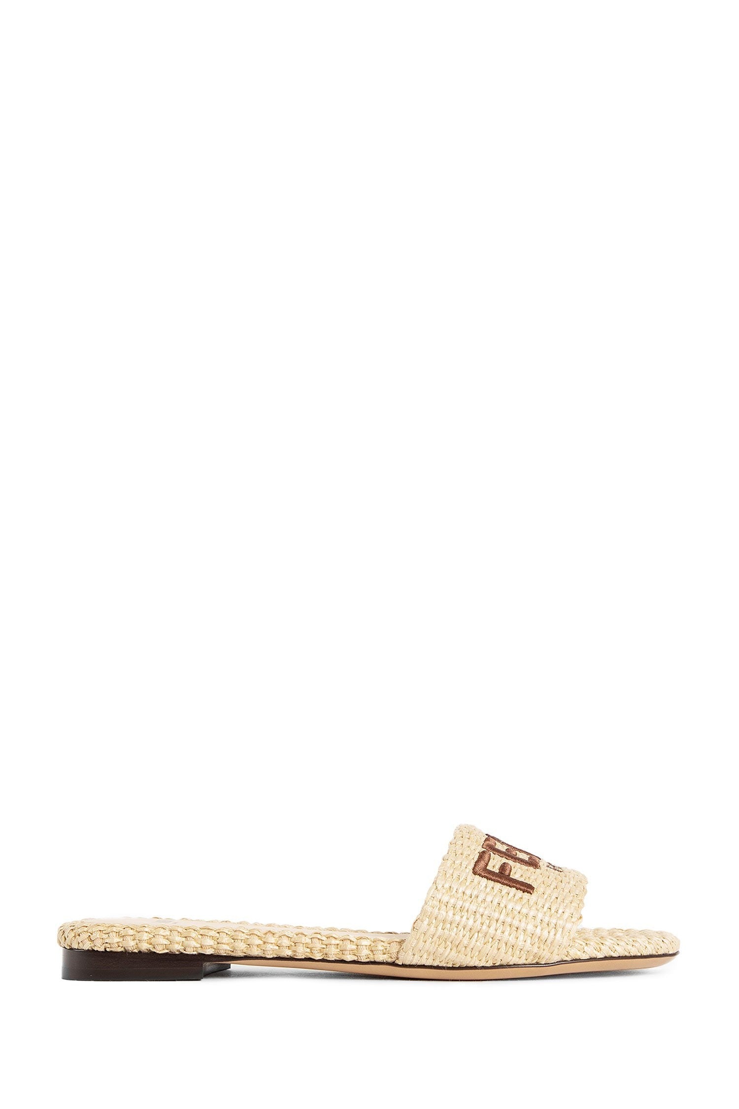 Signature Raffia Slides