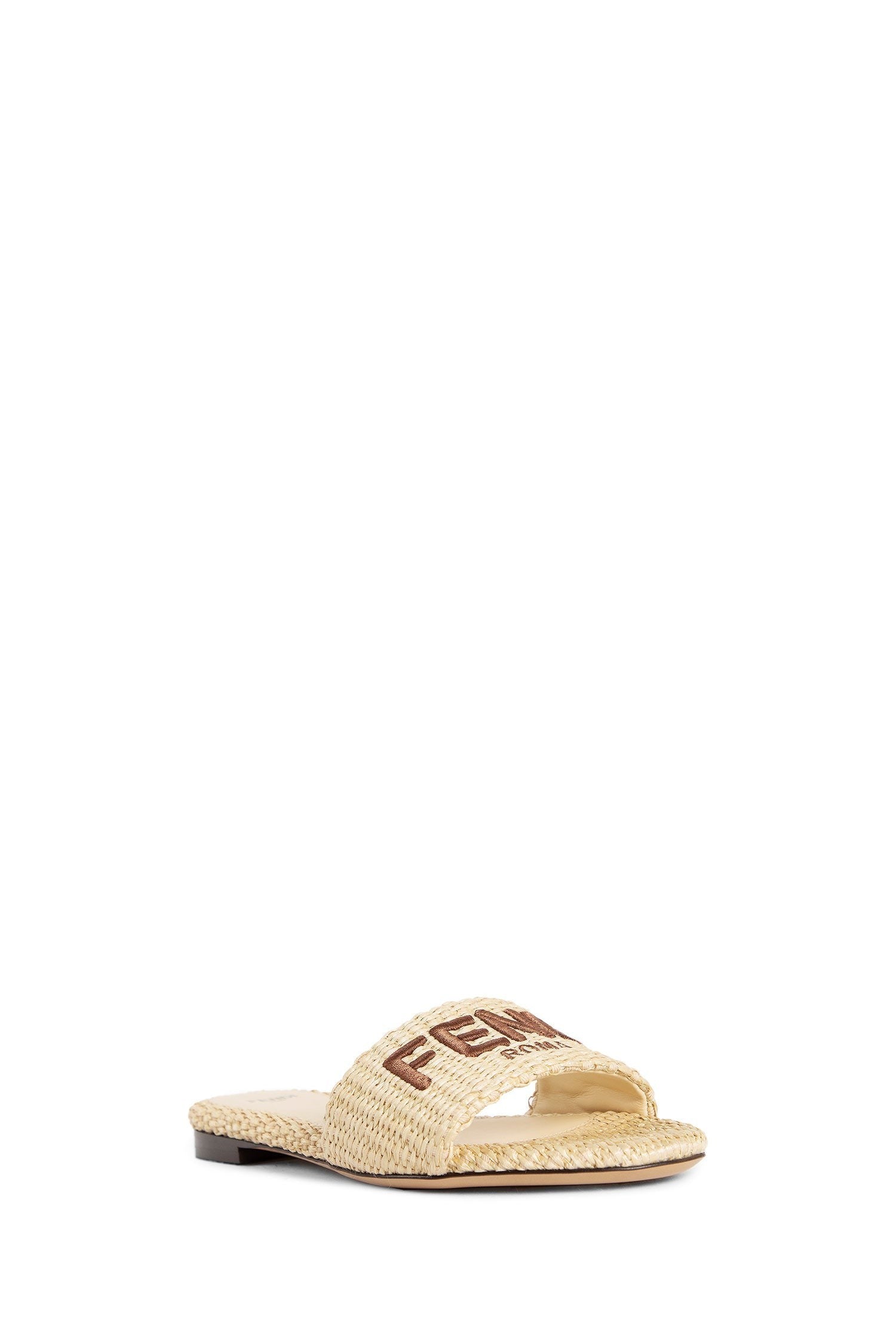 Signature Raffia Slides