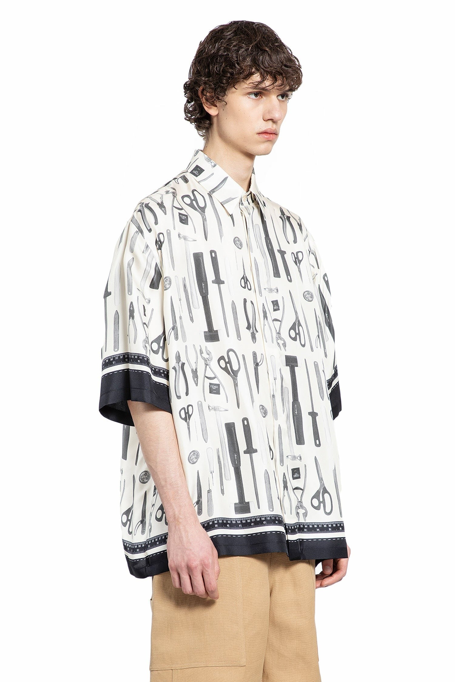 Silk Tool Print Shirt