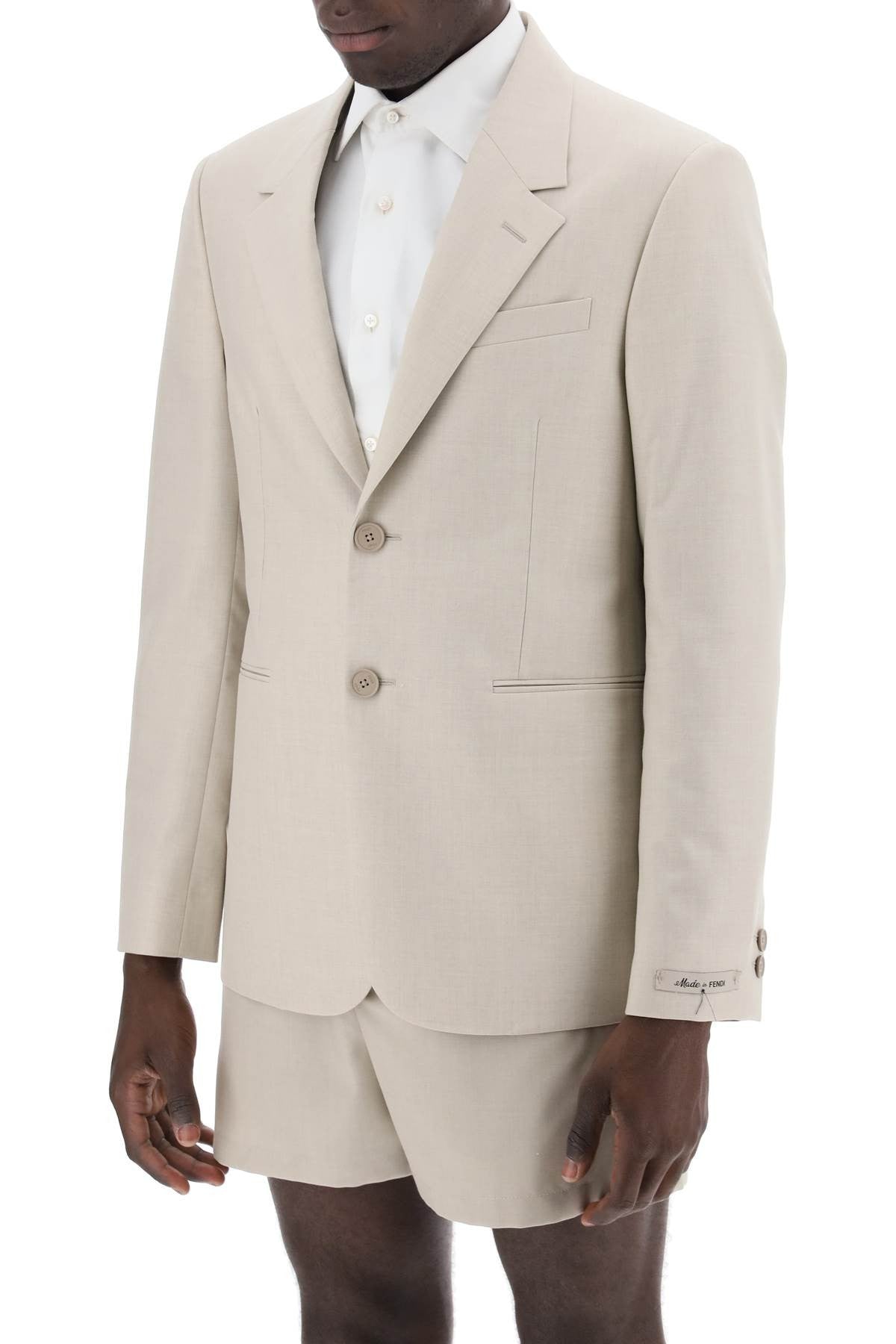 single-breasted wool blazer