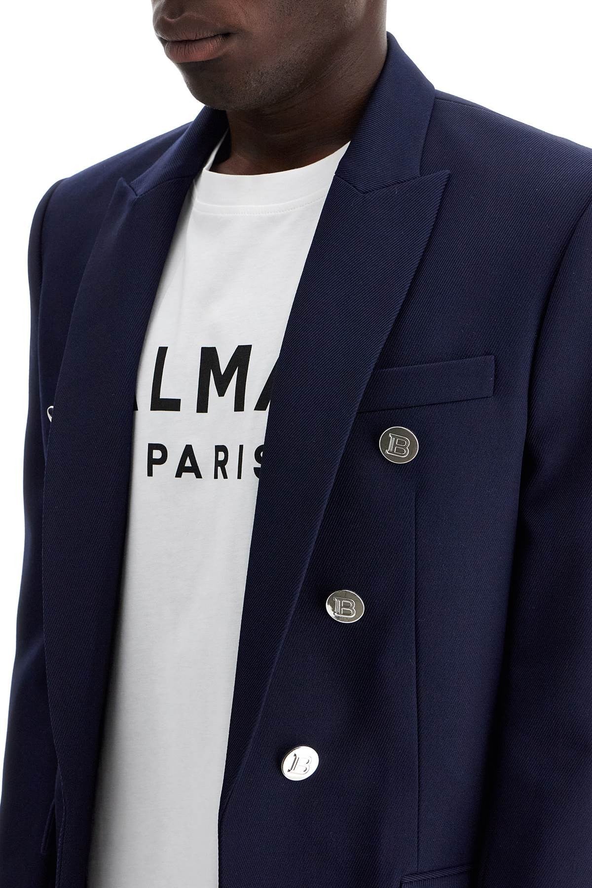 six-button wool jacket