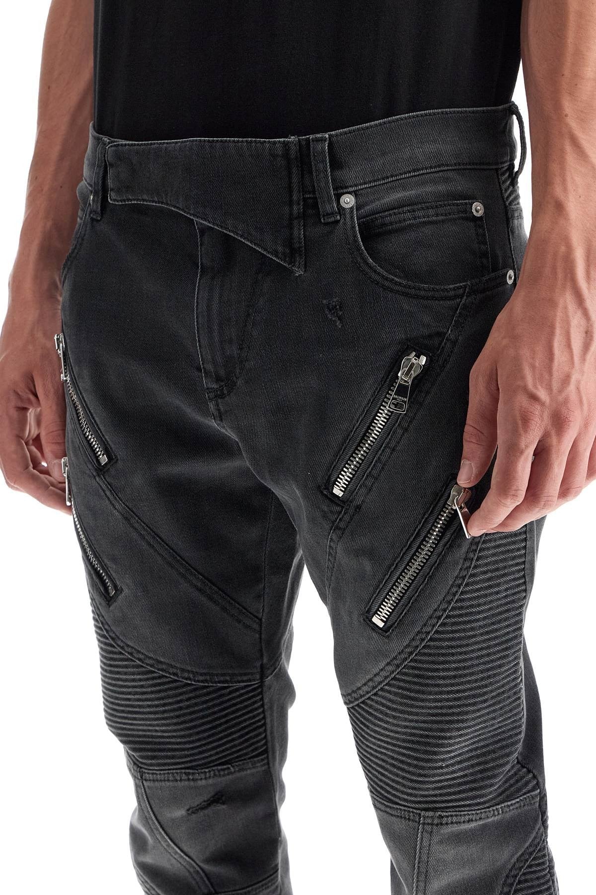 slim fit biker jeans for
