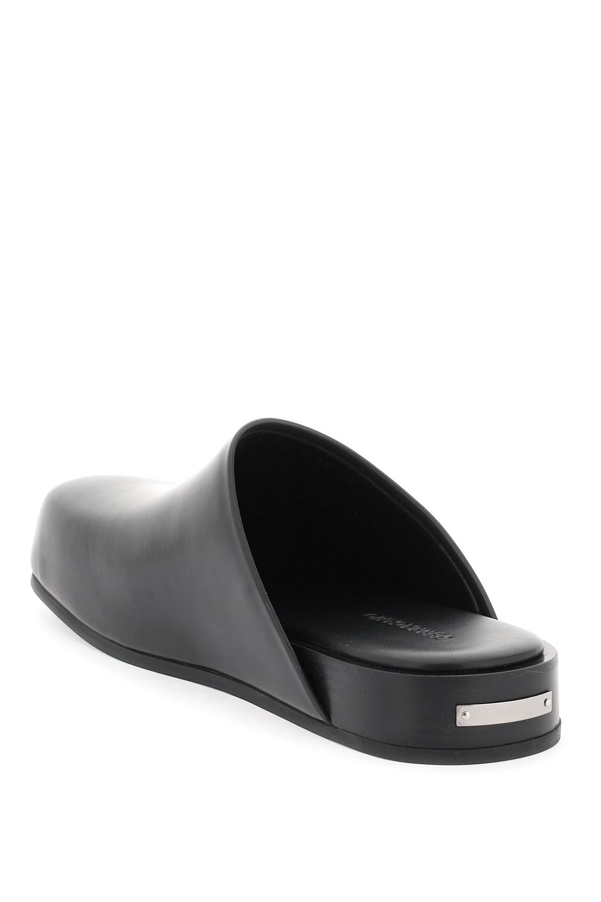 smooth leather clogs