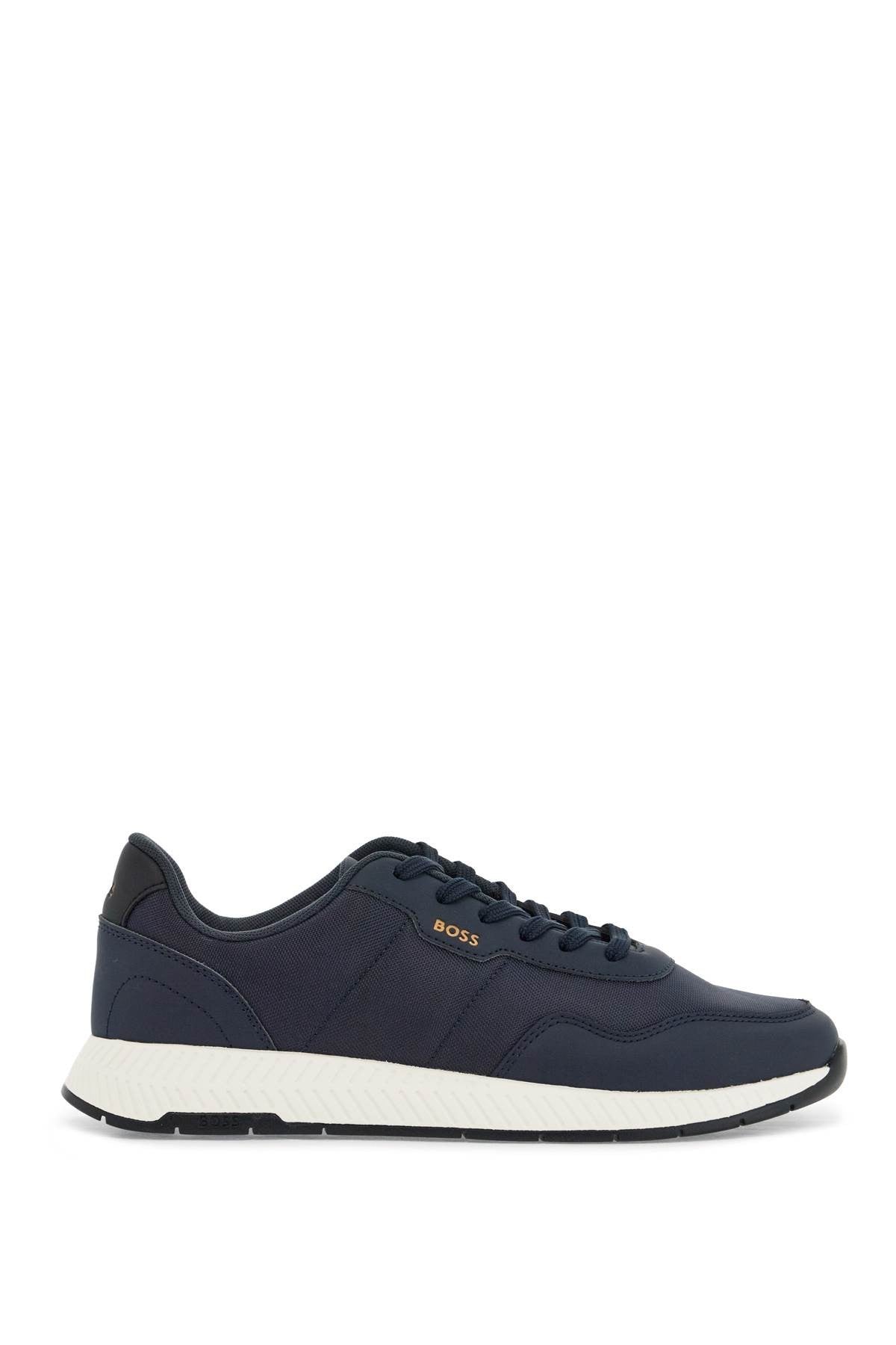 sneakers titanium runn nypu eco-leather dark blue rubber sole