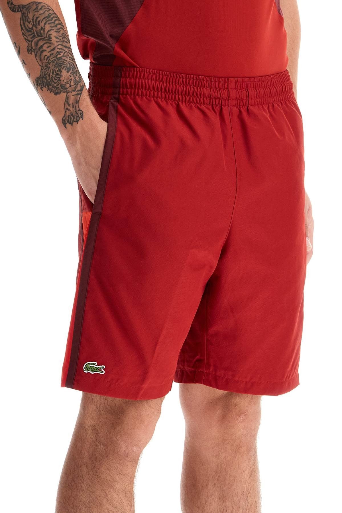 sporty color block bermuda shorts
