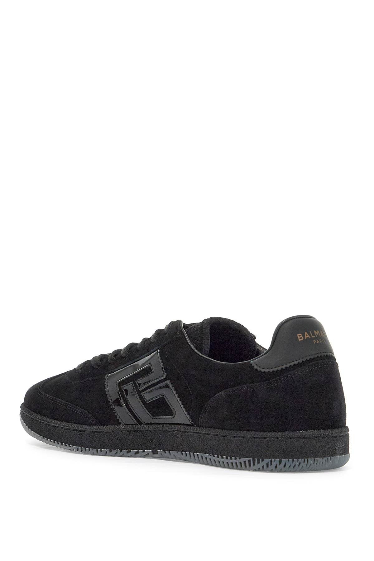 suede and patent leather swan sneakers in