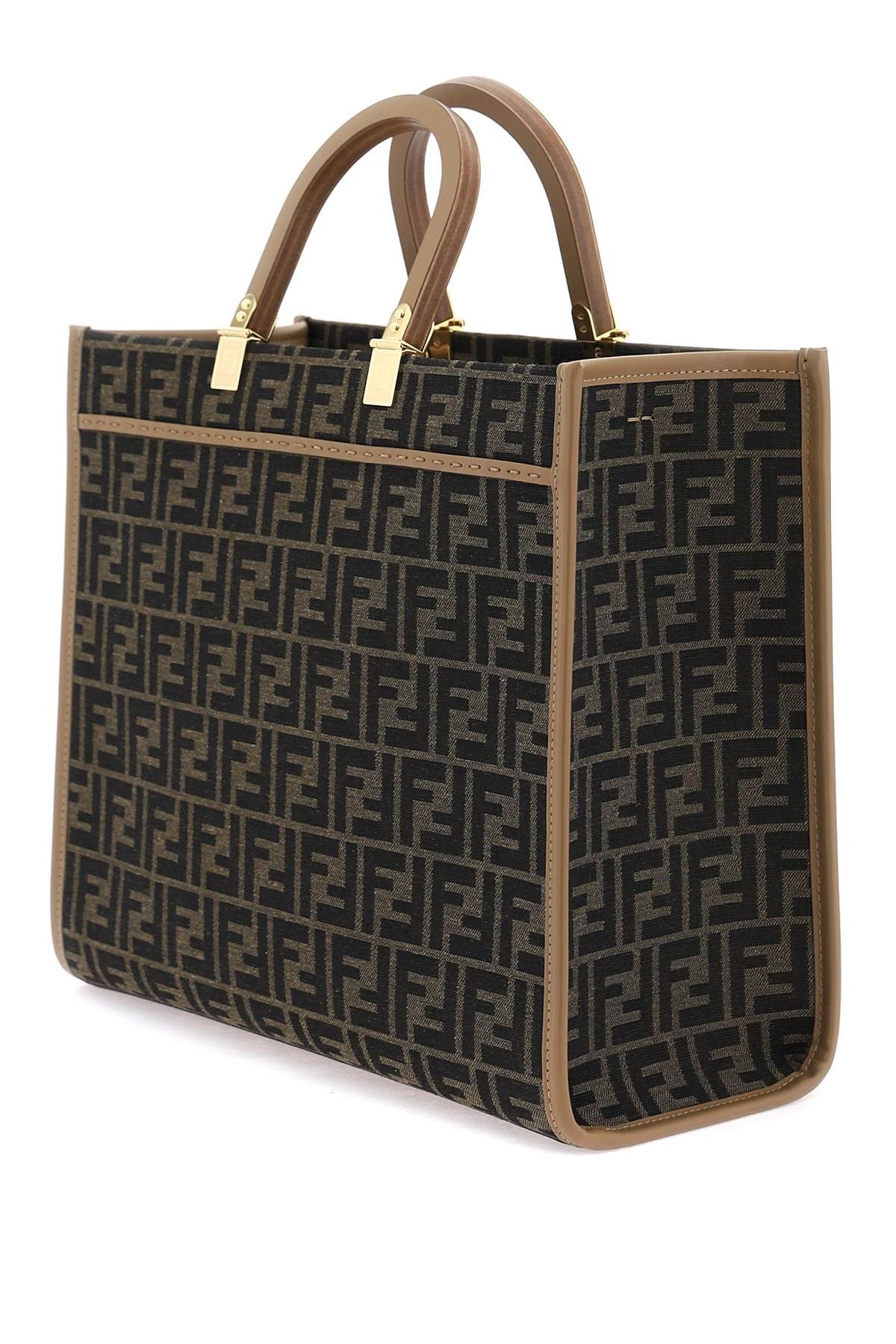 sunshine medium tote bag with jacquard ff pattern