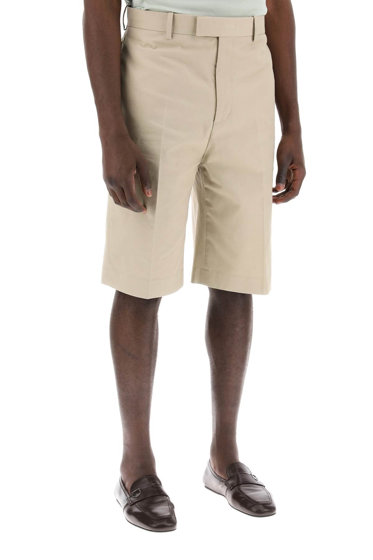 tailored canvas bermuda shorts