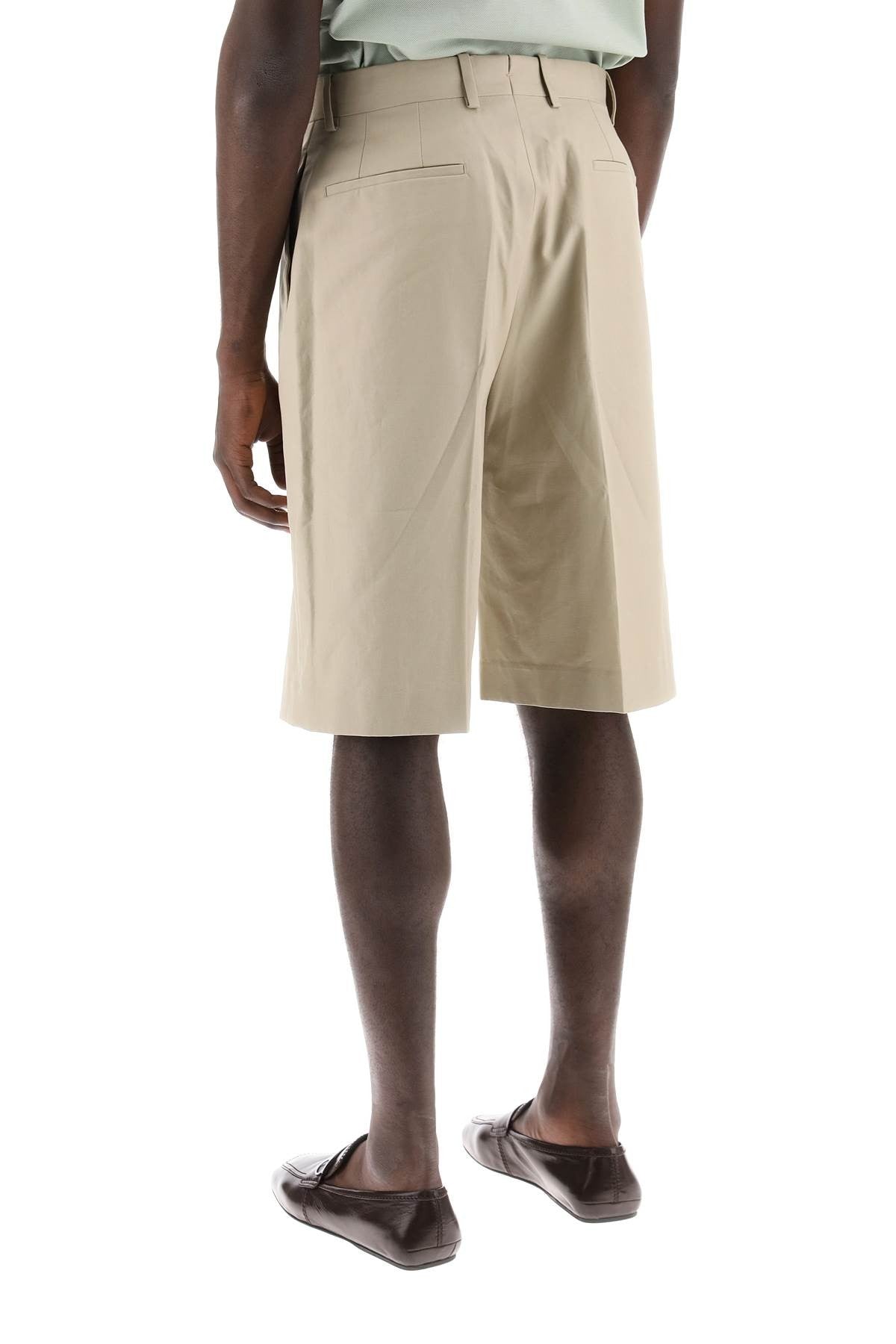 tailored canvas bermuda shorts