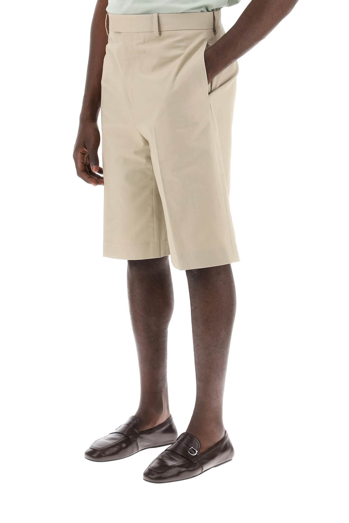 tailored canvas bermuda shorts