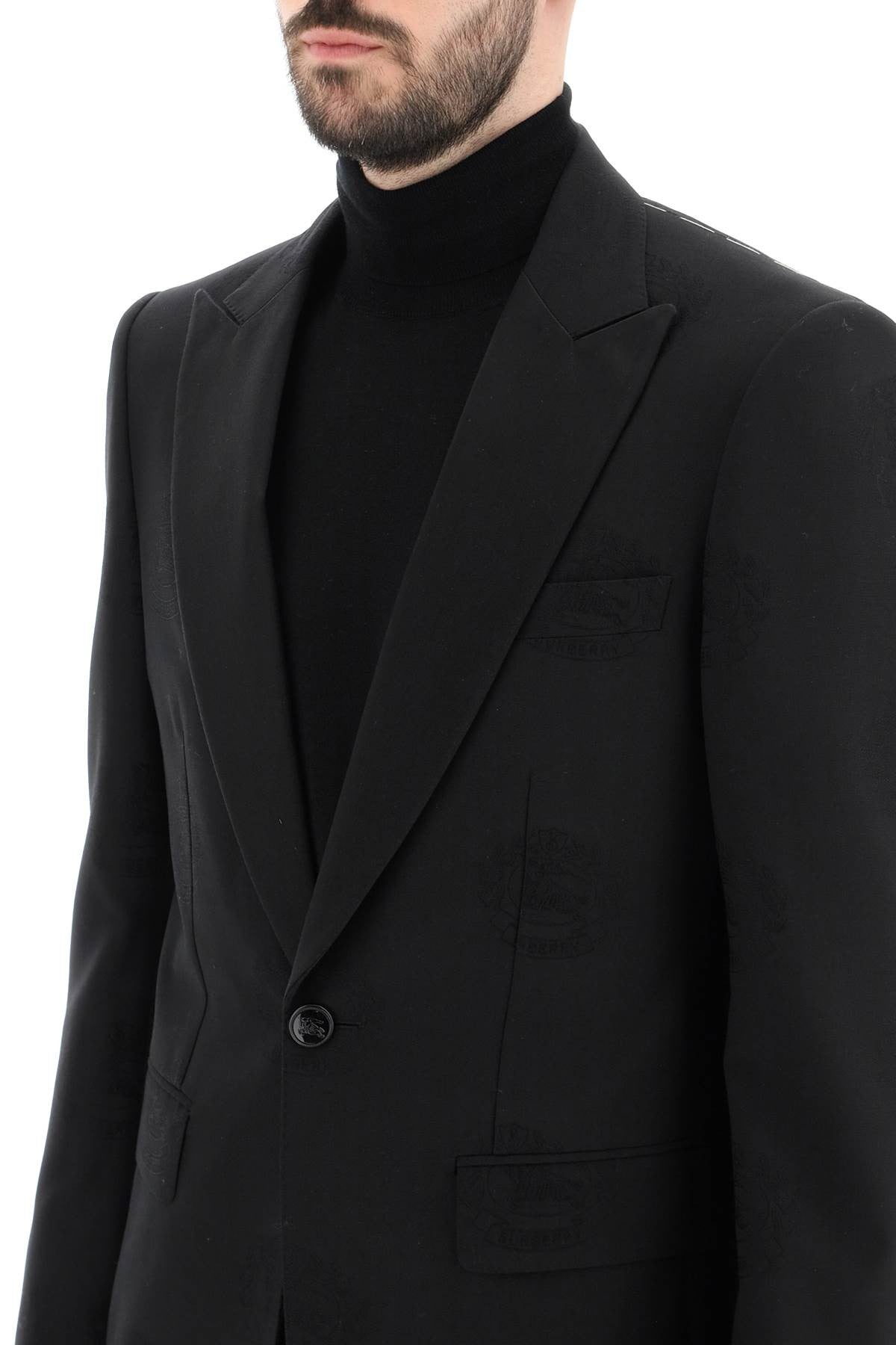tuxedo jacket with jacquard details