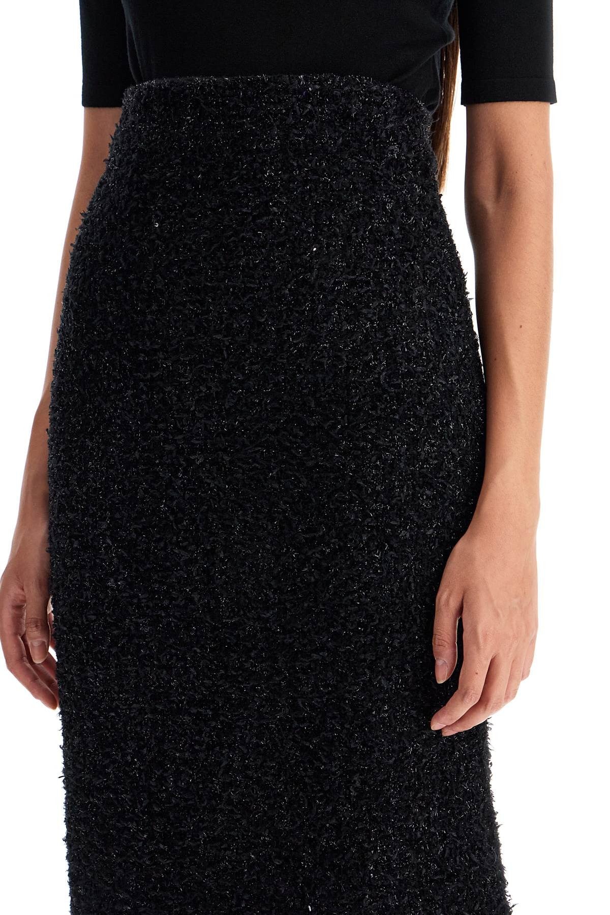 'tweed lurex midi skirt