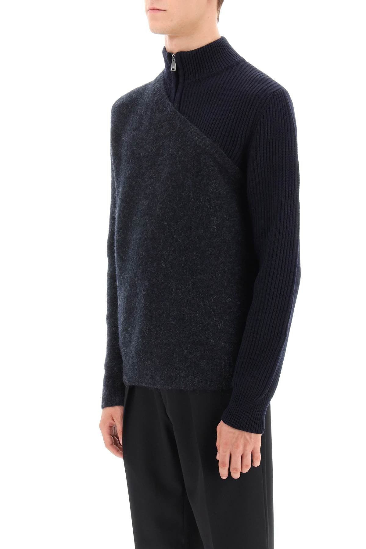 Two-Tone Wool-And-Alpaca Sweater