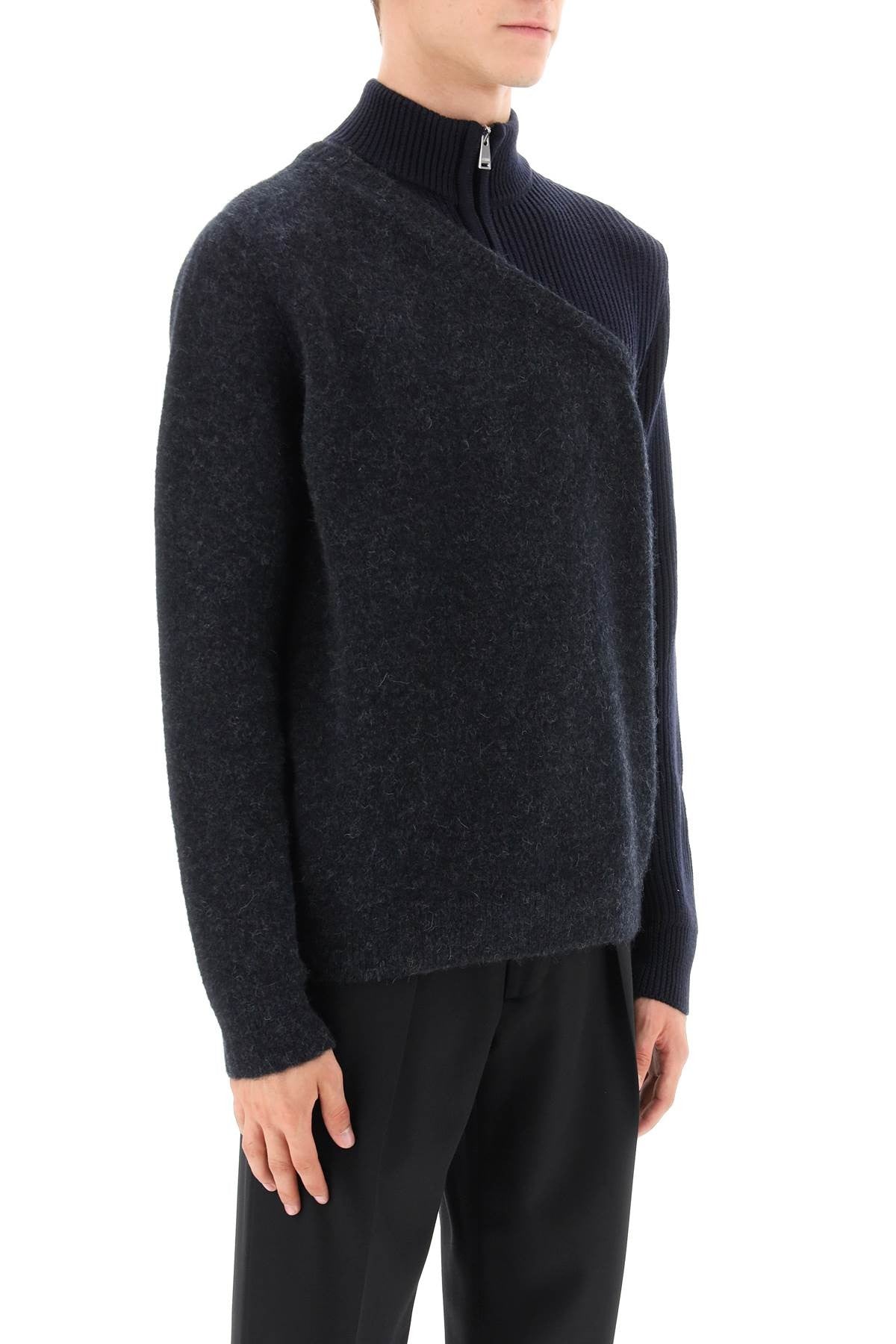 Two-Tone Wool-And-Alpaca Sweater