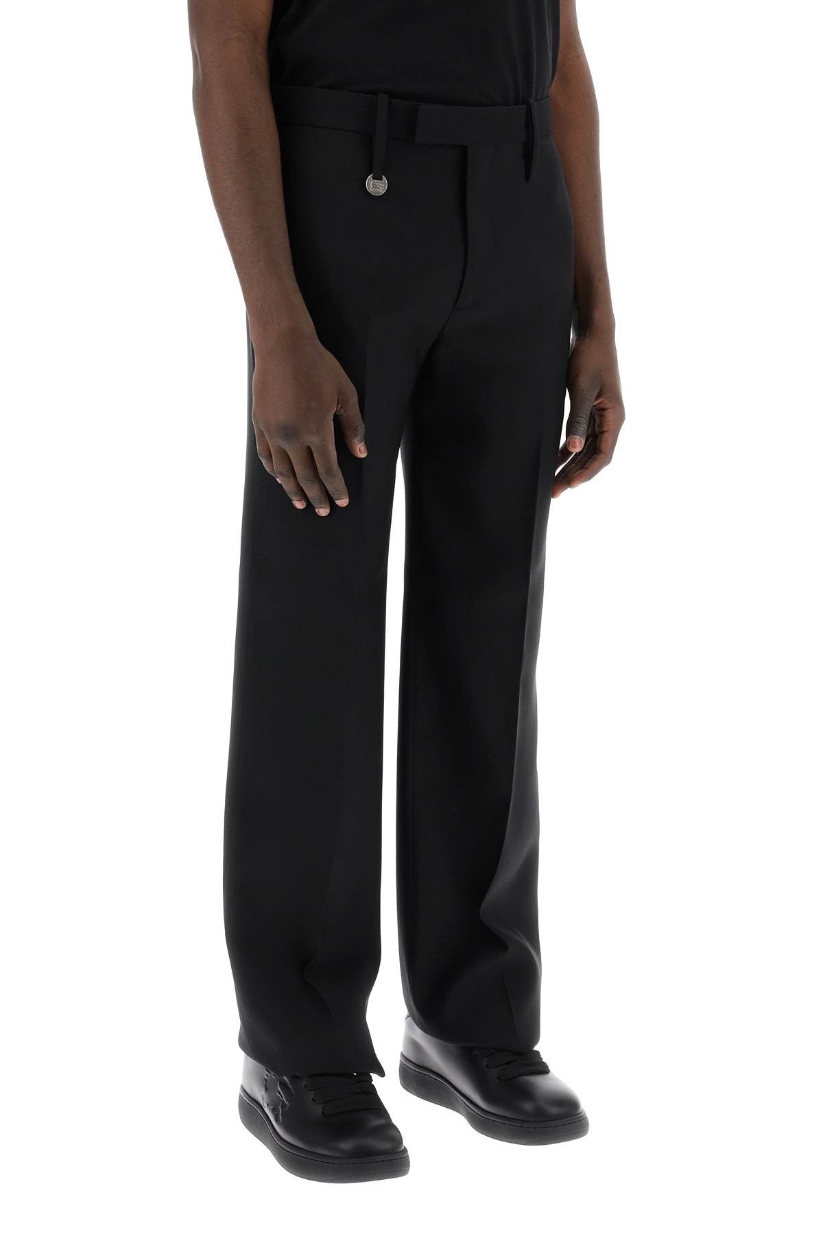 virgin wool trousers