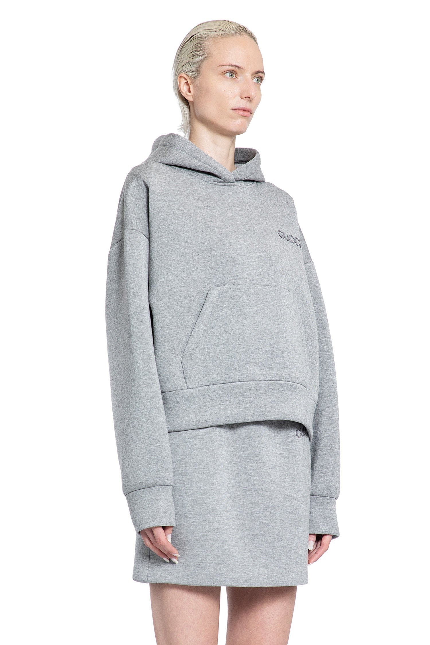 Viscose Jersey Logo Hoodie