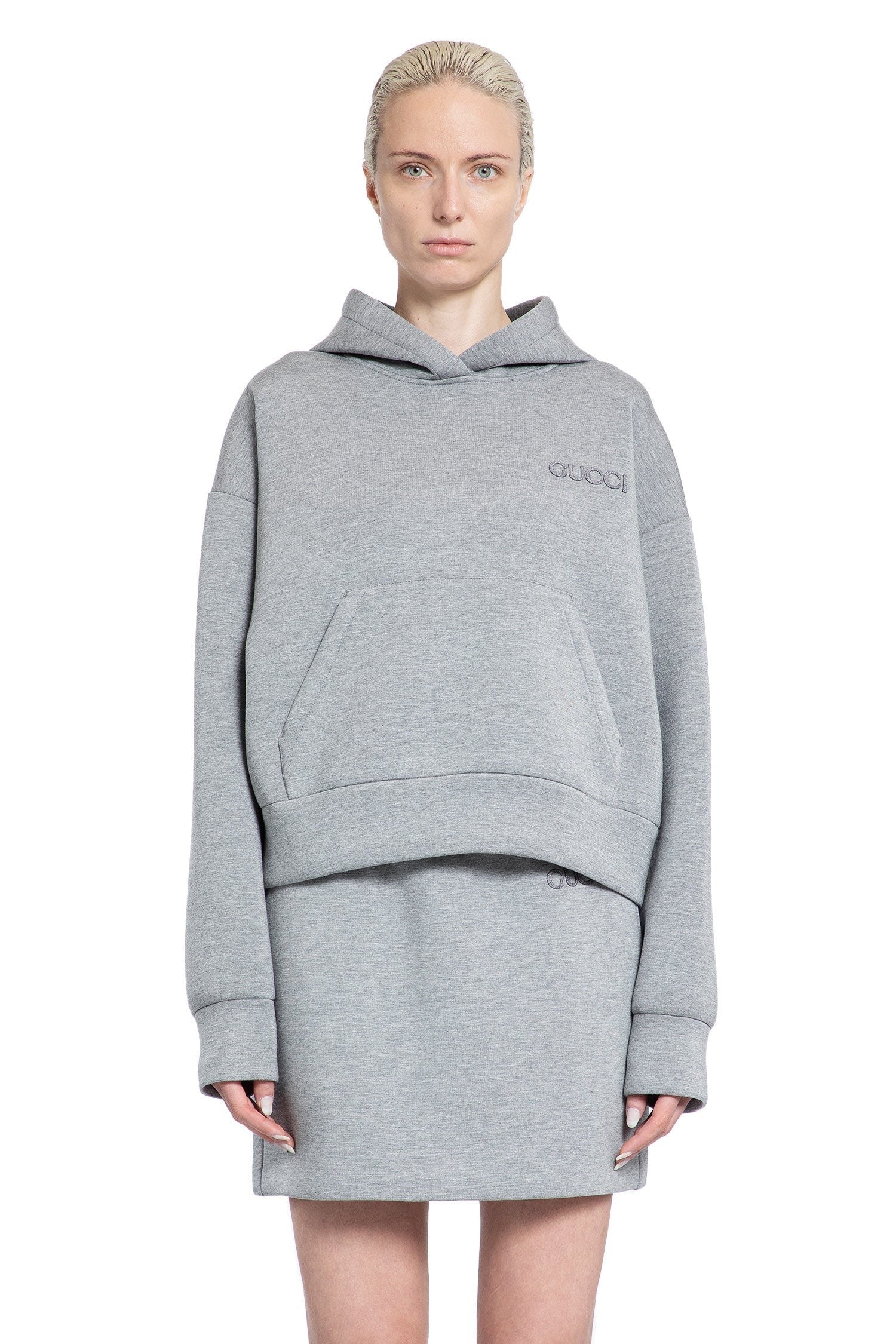 Viscose Jersey Logo Hoodie