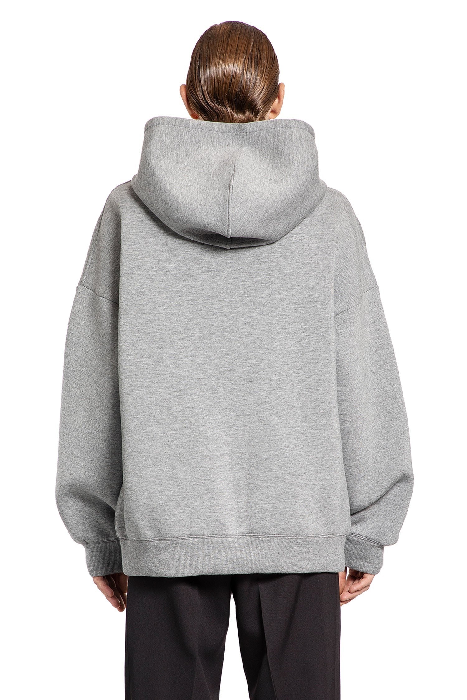 Viscose Jersey Zip-Up Logo Hoodie