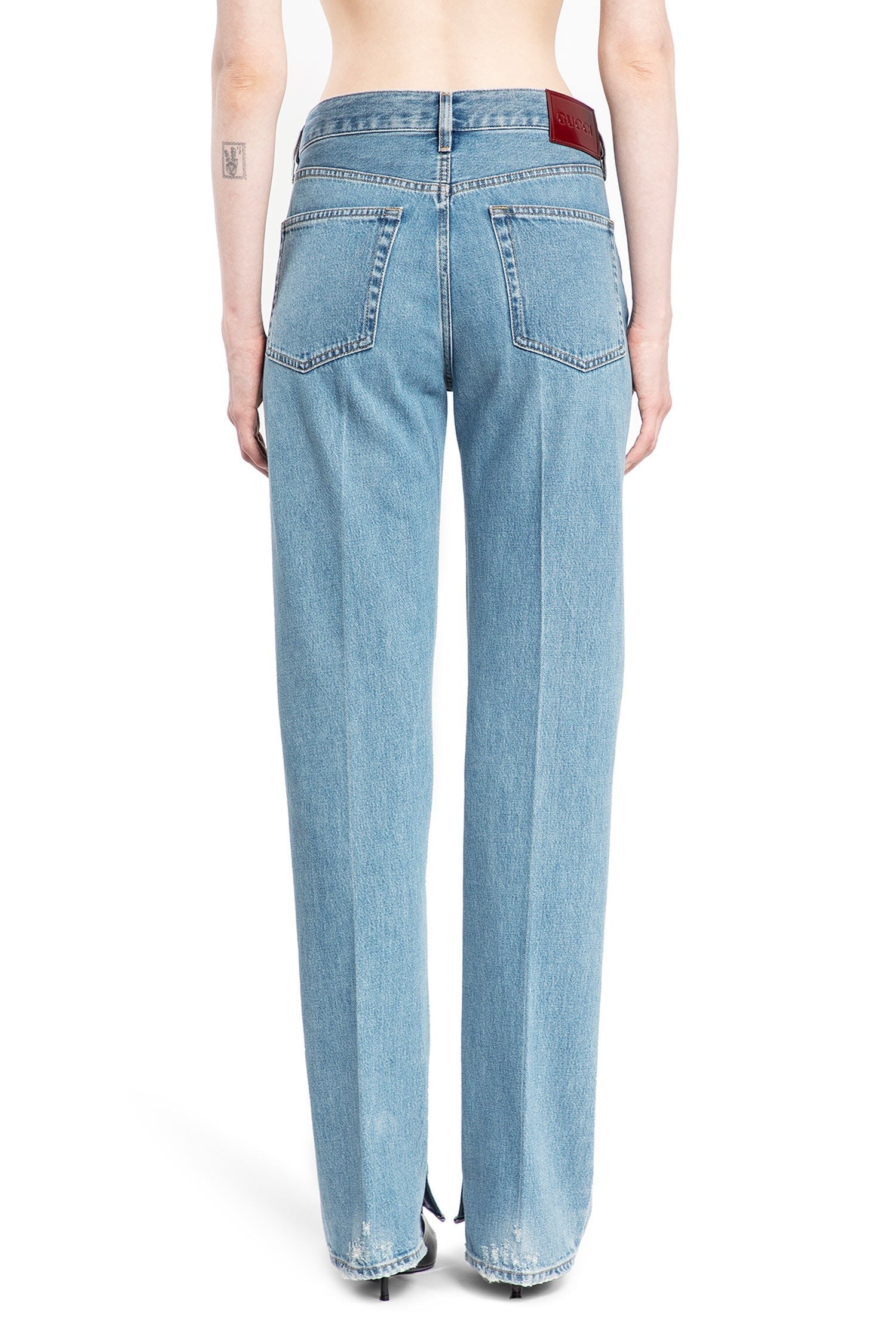 Washed Straight Leg Jeans