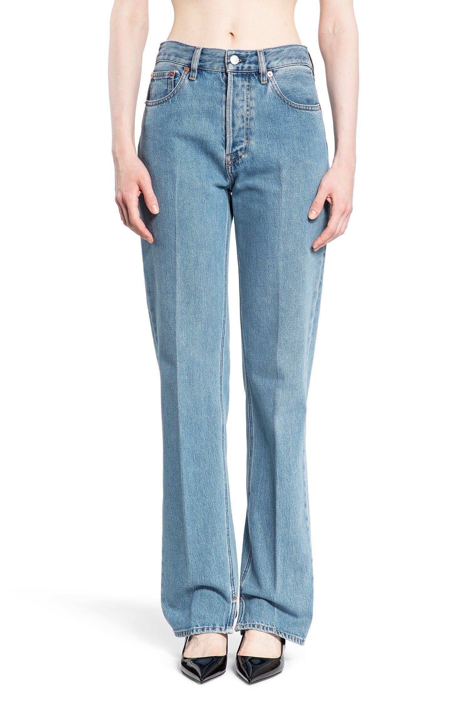 Washed Straight Leg Jeans