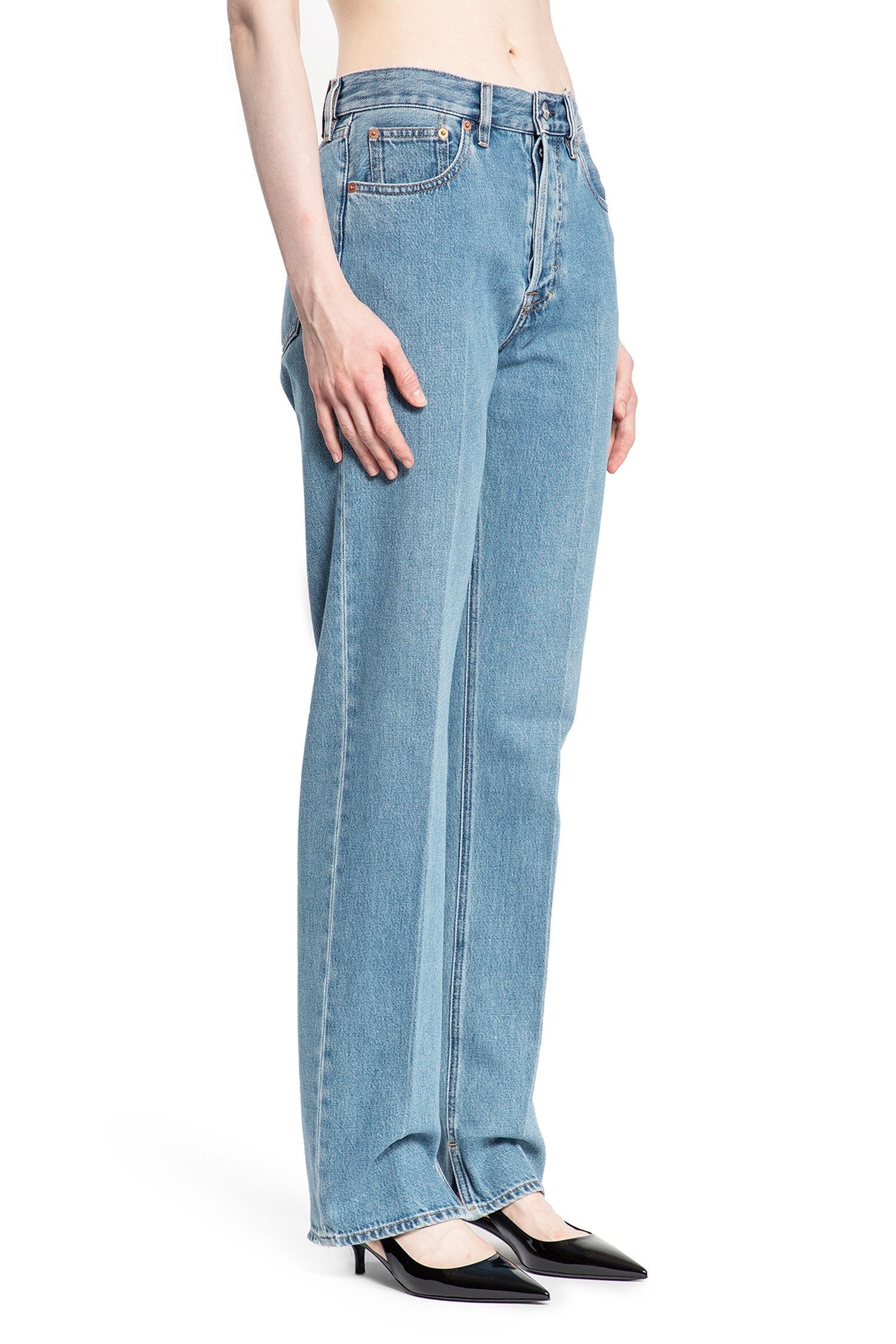 Washed Straight Leg Jeans