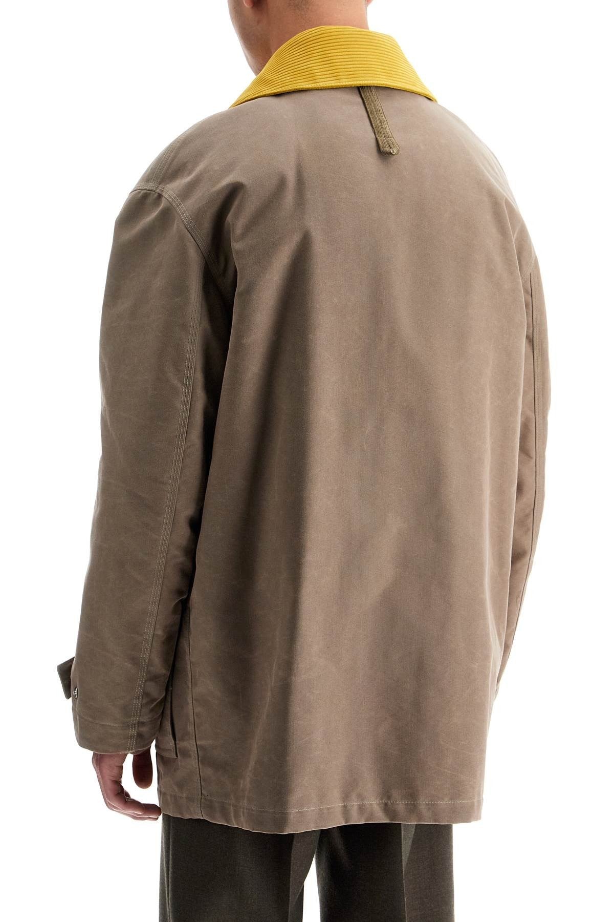 waxed cotton blouson