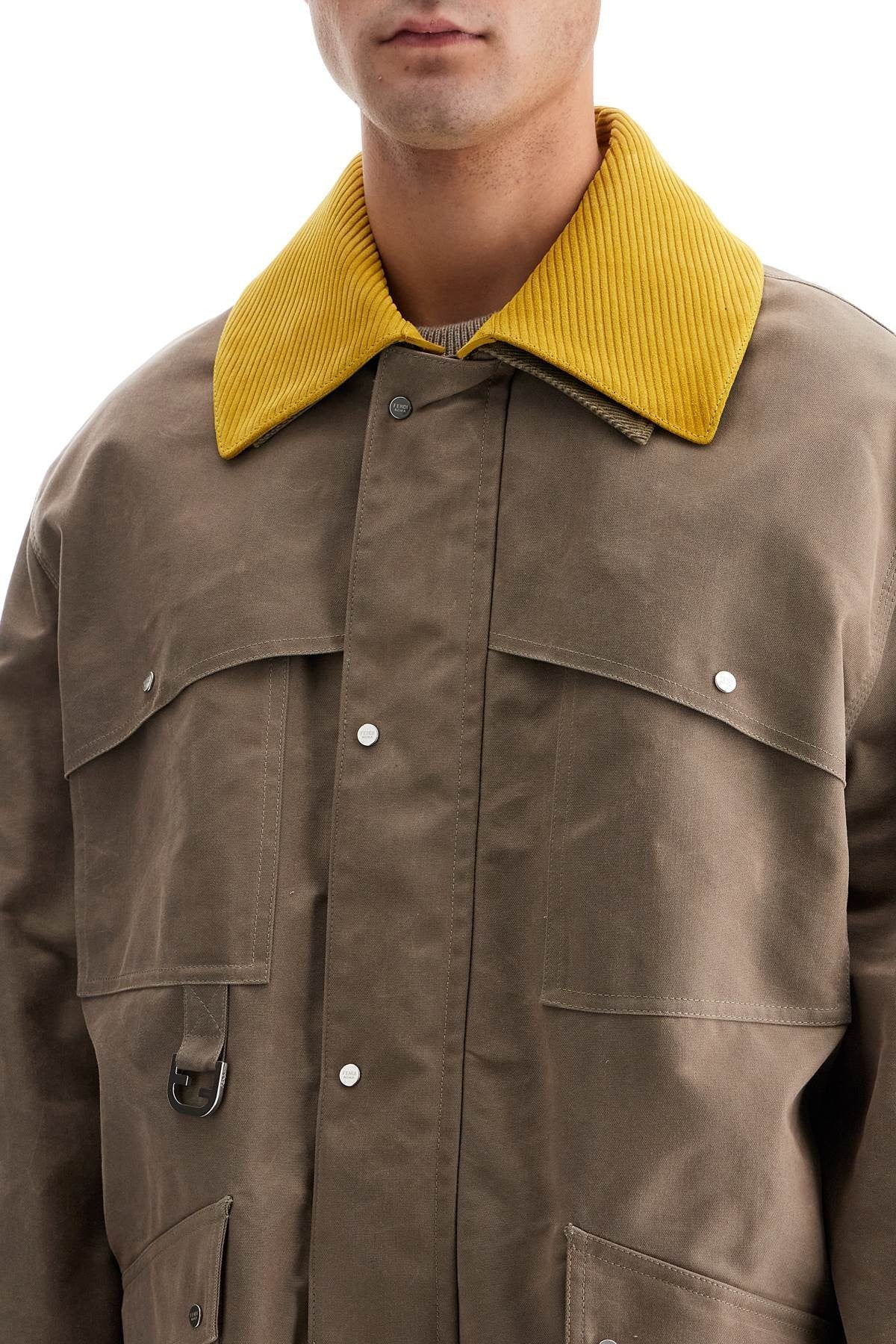waxed cotton blouson