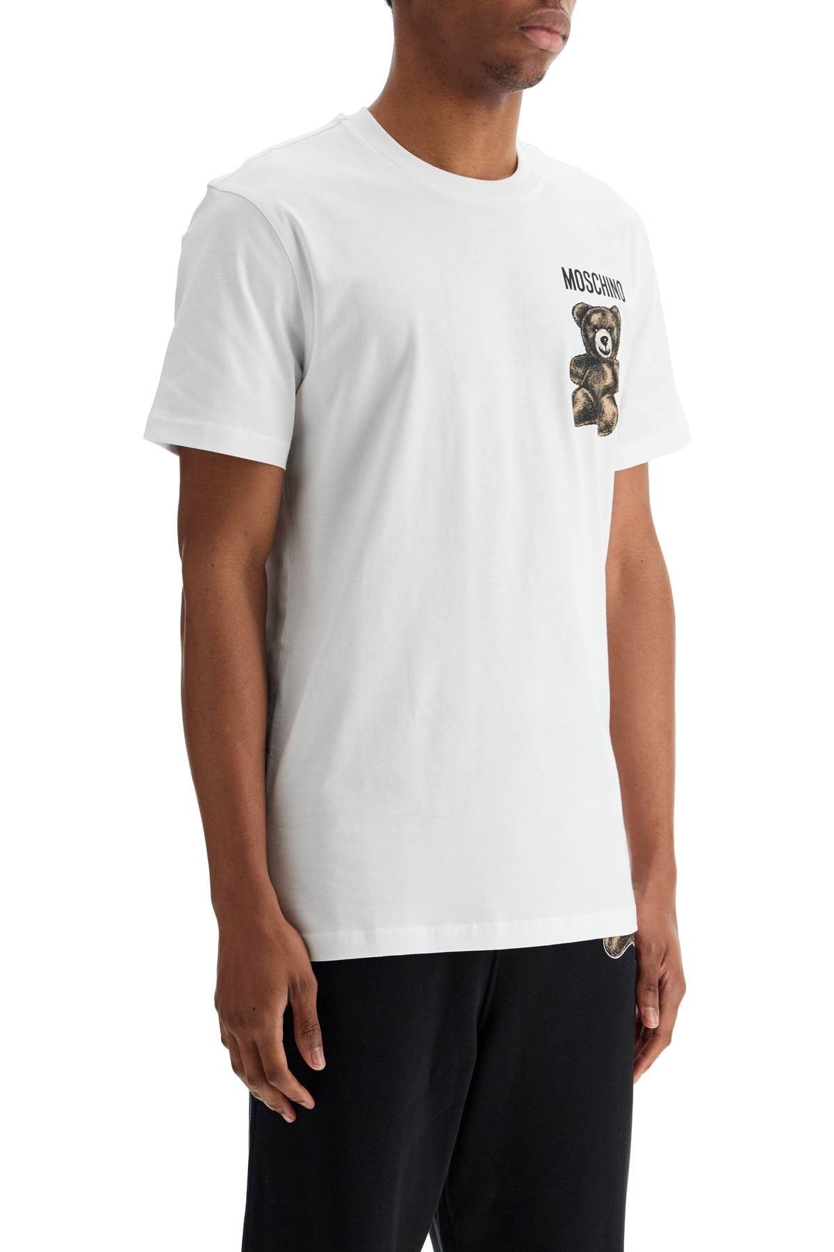 white cotton t-shirt with bear print