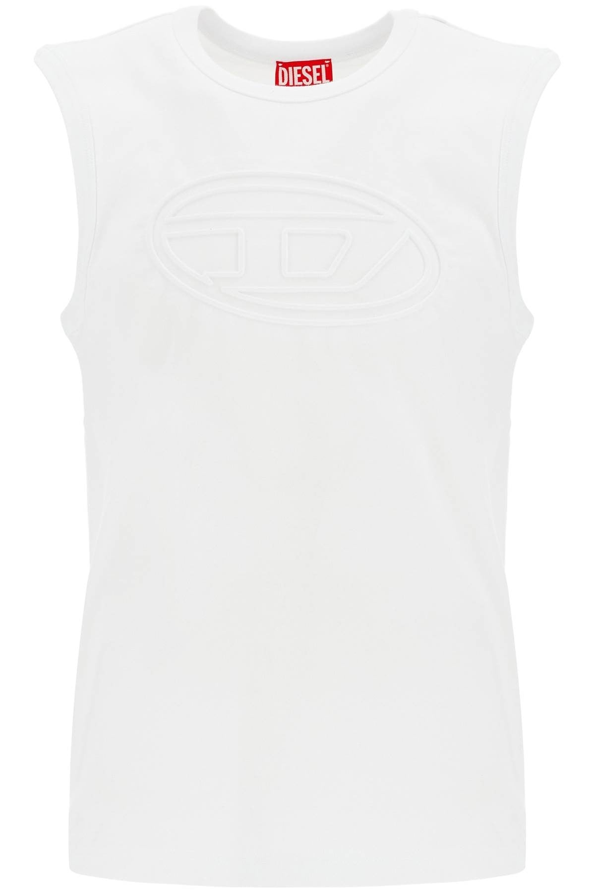 white cotton tank top with wide neckline