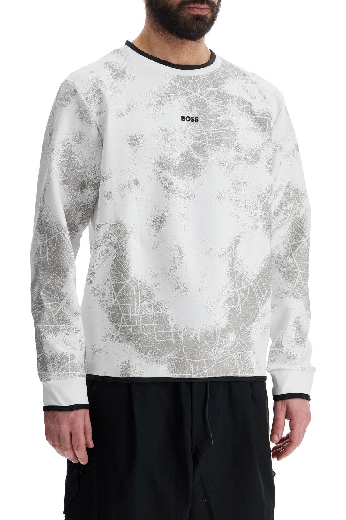 white high neck sweatshirt for men