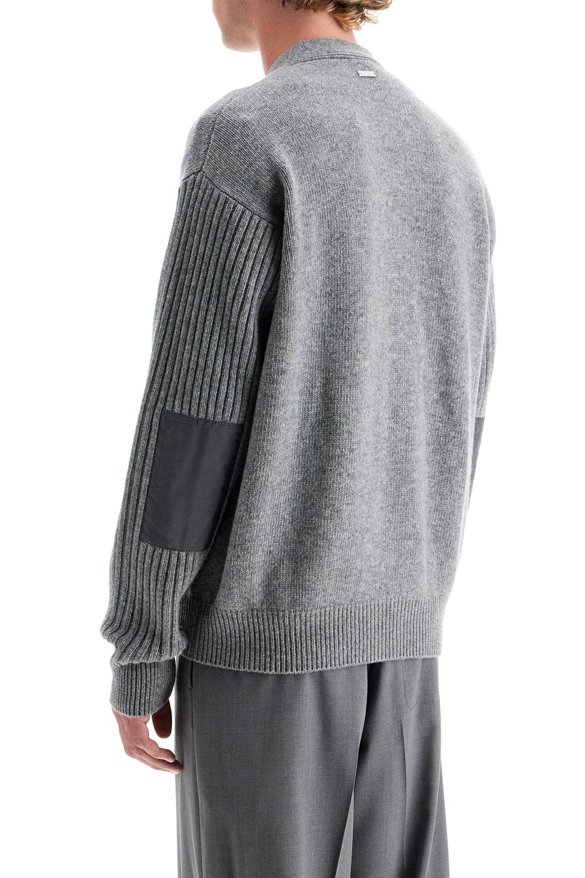 wool cardigan with patches